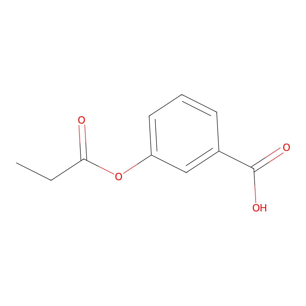 3-(Propanoyloxy)benzoic acid molecular structure, CAS 51988-36-4