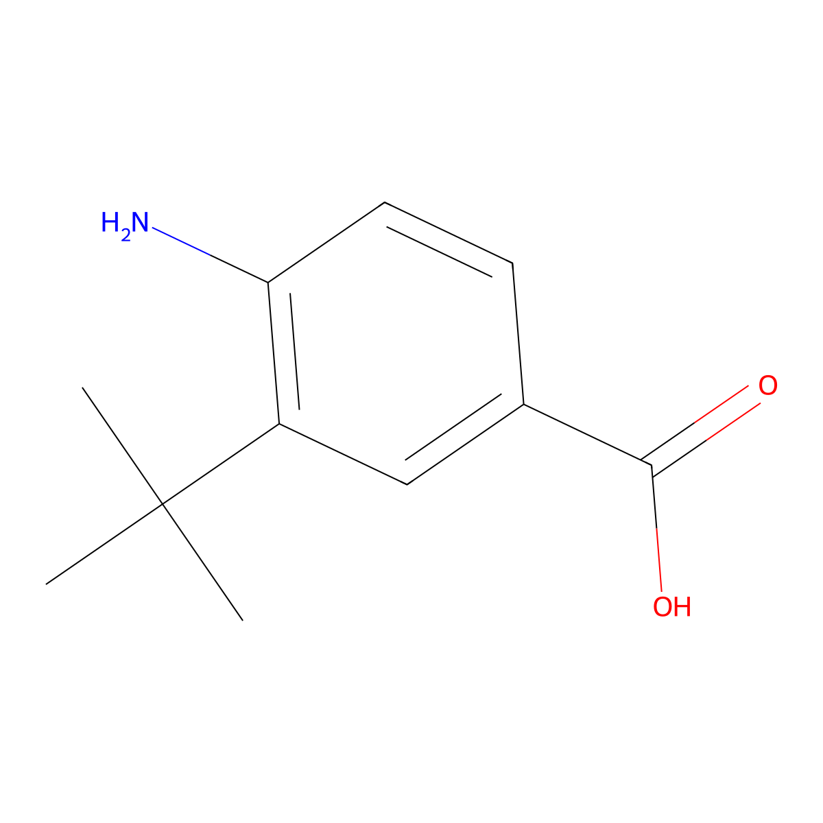 4-Amino-3-tert-butylbenzoic acid molecular structure, CAS 51990-94-4
