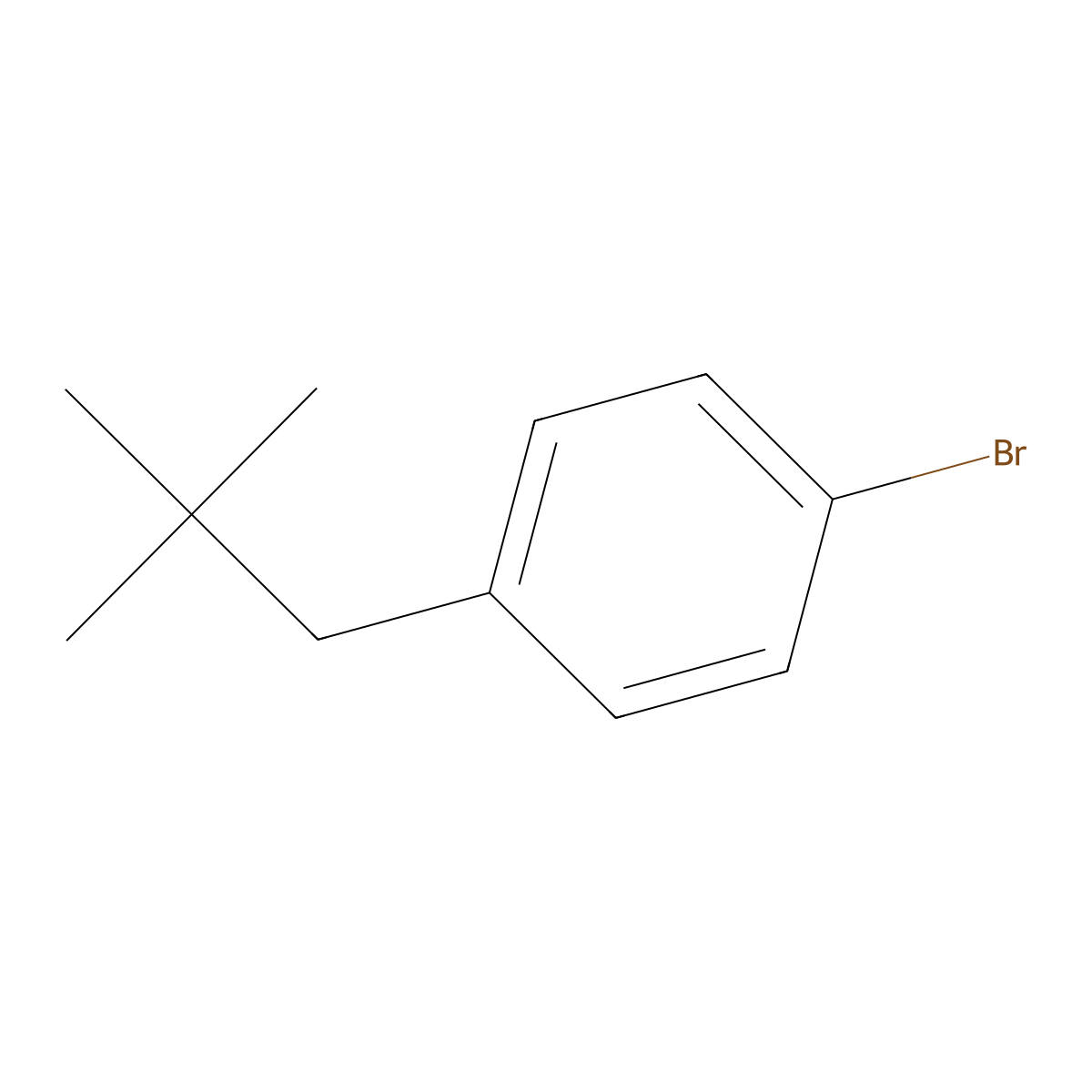 1-Bromo-4-(2,2-dimethylpropyl)benzene molecular structure, CAS 51991-28-7