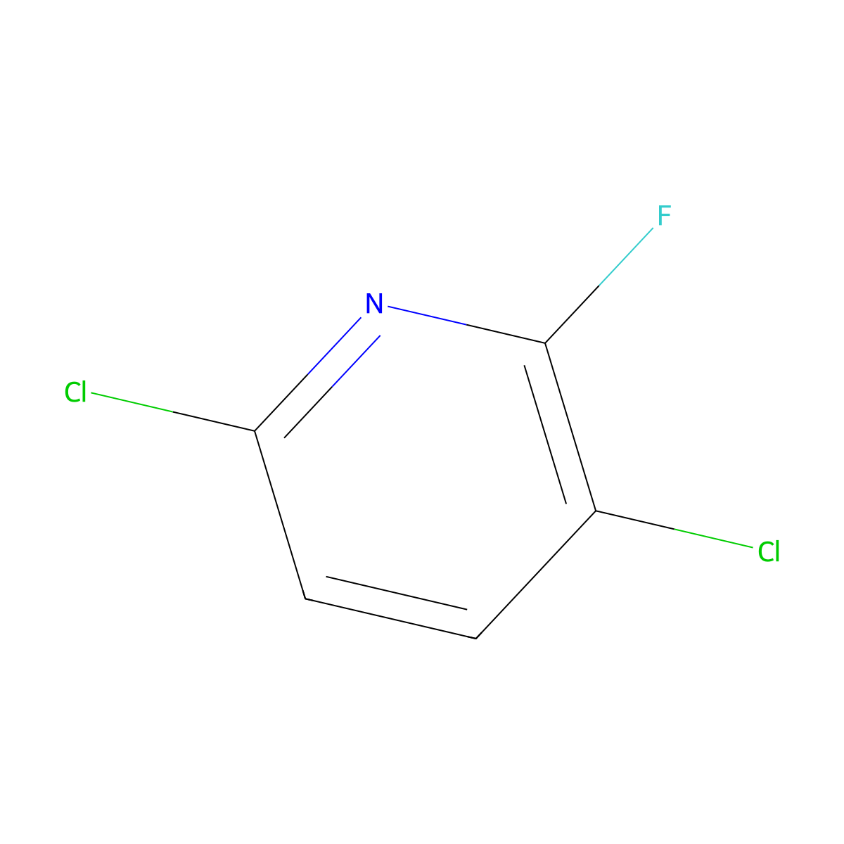 3,6-Dichloro-2-fluoropyridine molecular structure, CAS 51991-30-1