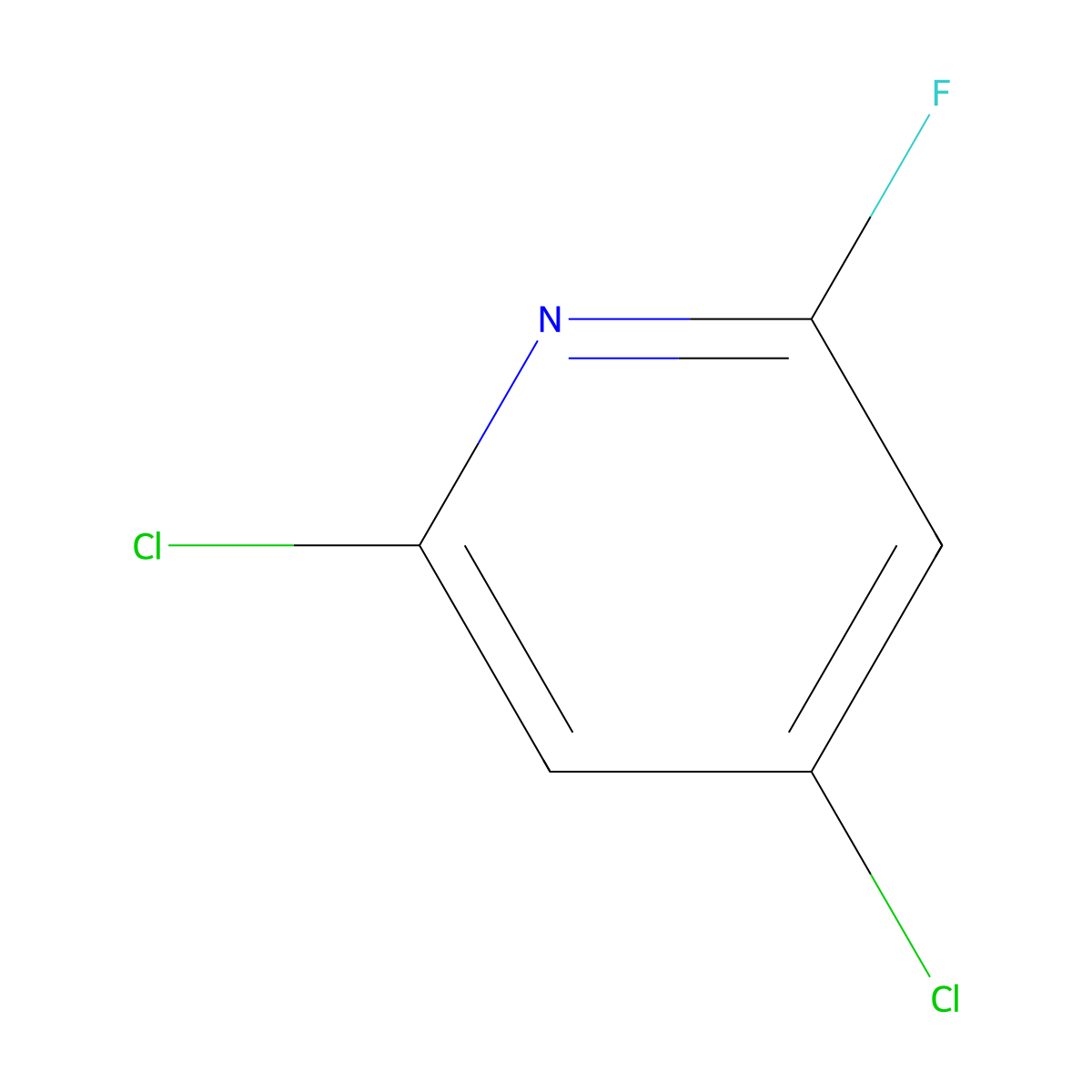 2,4-Dichloro-6-fluoropyridine molecular structure, CAS 51991-31-2