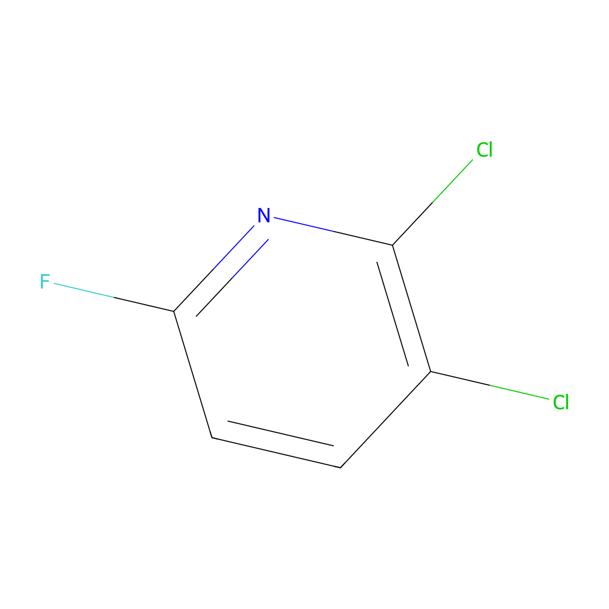 2,3-Dichloro-6-fluoropyridine molecular structure, CAS 51991-32-3