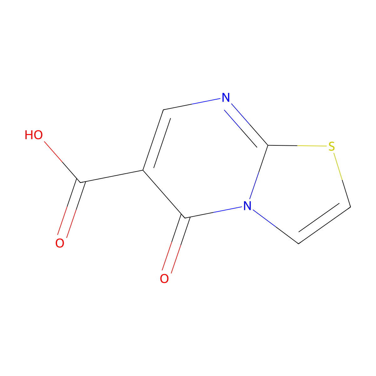 5-oxo-5H-[1,3]thiazolo[3,2-a]pyrimidine-6-carboxylic acid molecular structure, CAS 51991-94-7