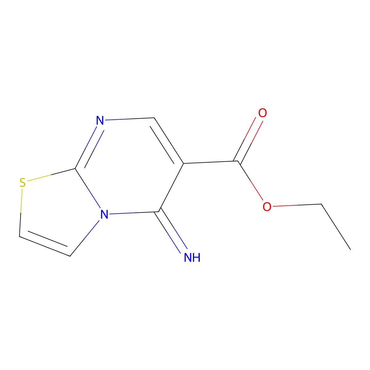 Ethyl 5-imino-5H-[1,3]thiazolo[3,2-a]pyrimidine-6-carboxylate molecular structure, CAS 51992-01-9
