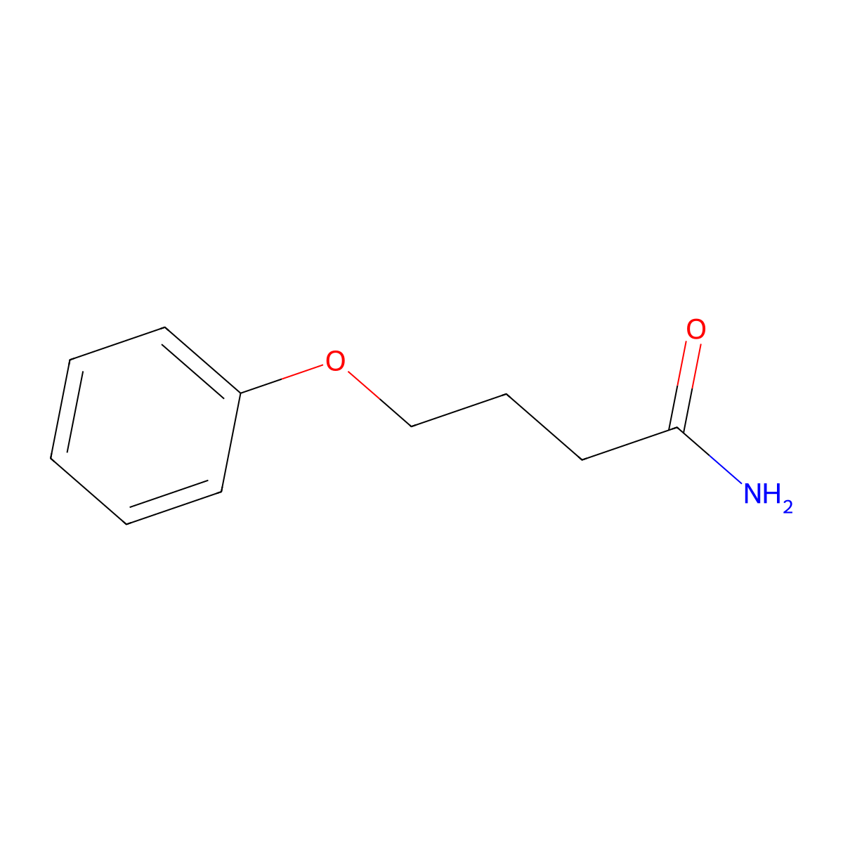 4-Phenoxybutanamide molecular structure, CAS 51992-34-8