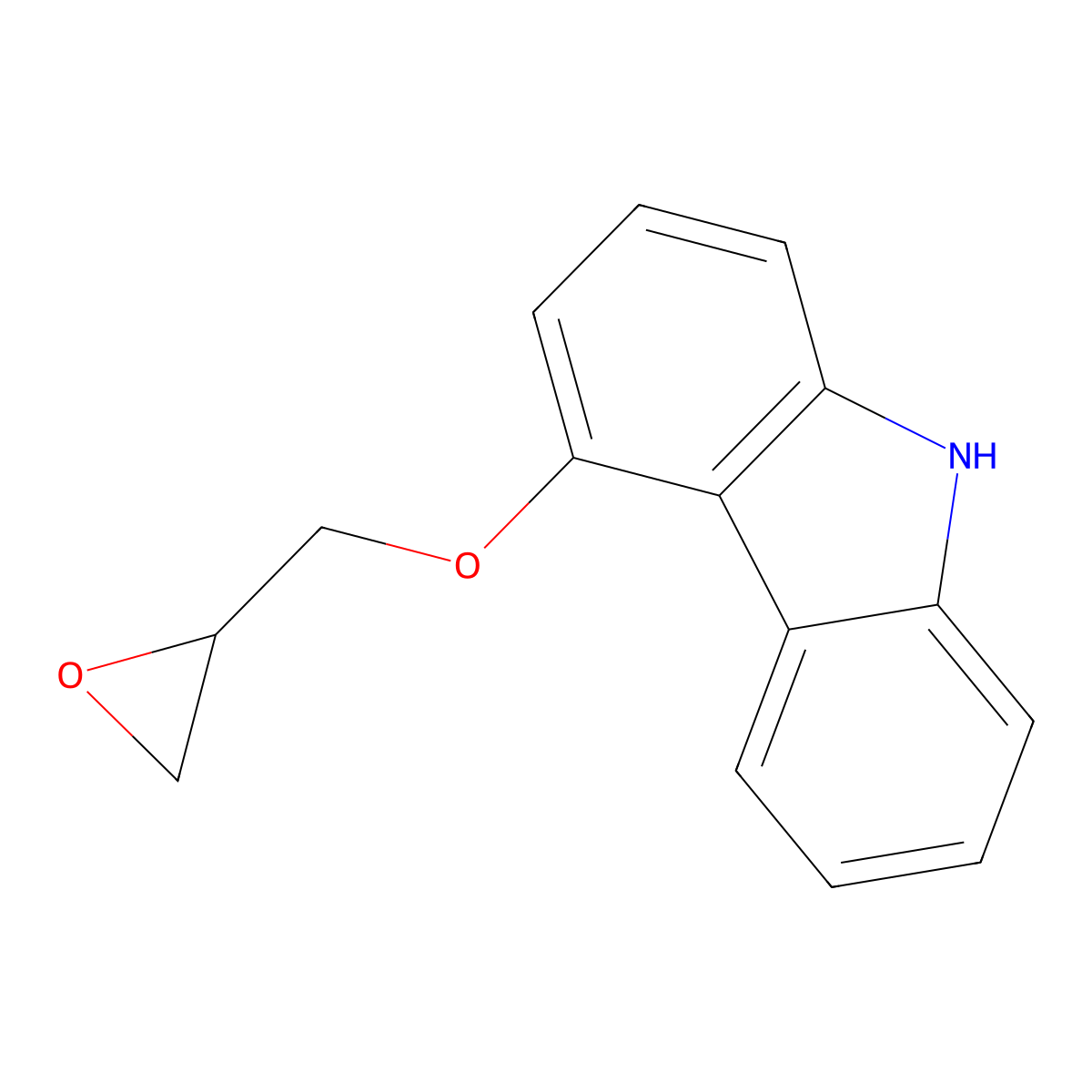 4-Oxiranylmethoxy-9H-carbazole molecular structure, CAS 51997-51-4