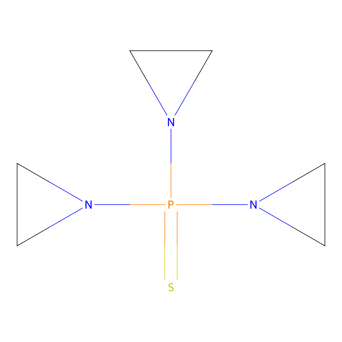 Thiotepa molecular structure, CAS 52-24-4
