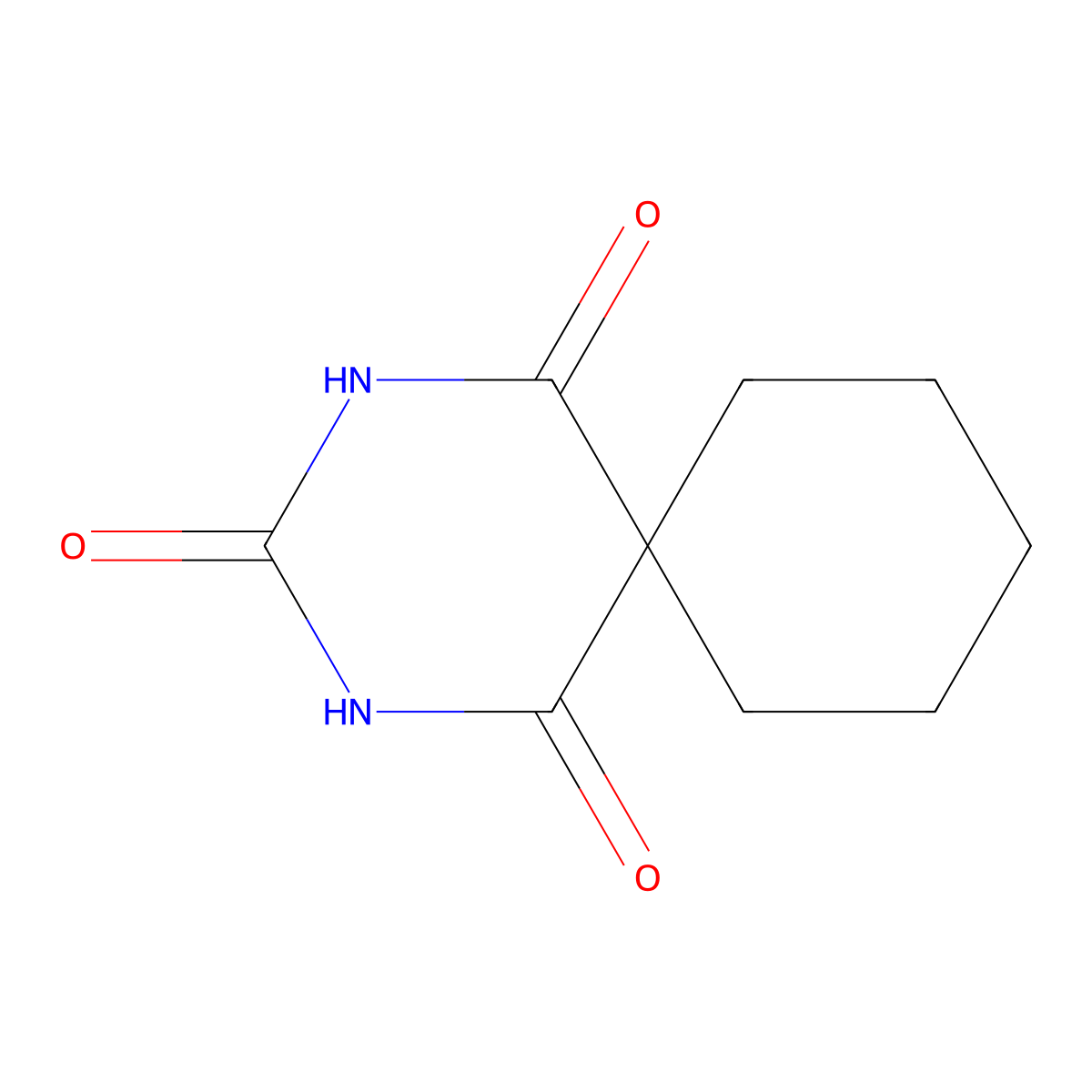 2,4-Diazaspiro[5.5]undecane-1,3,5-trione molecular structure, CAS 52-44-8