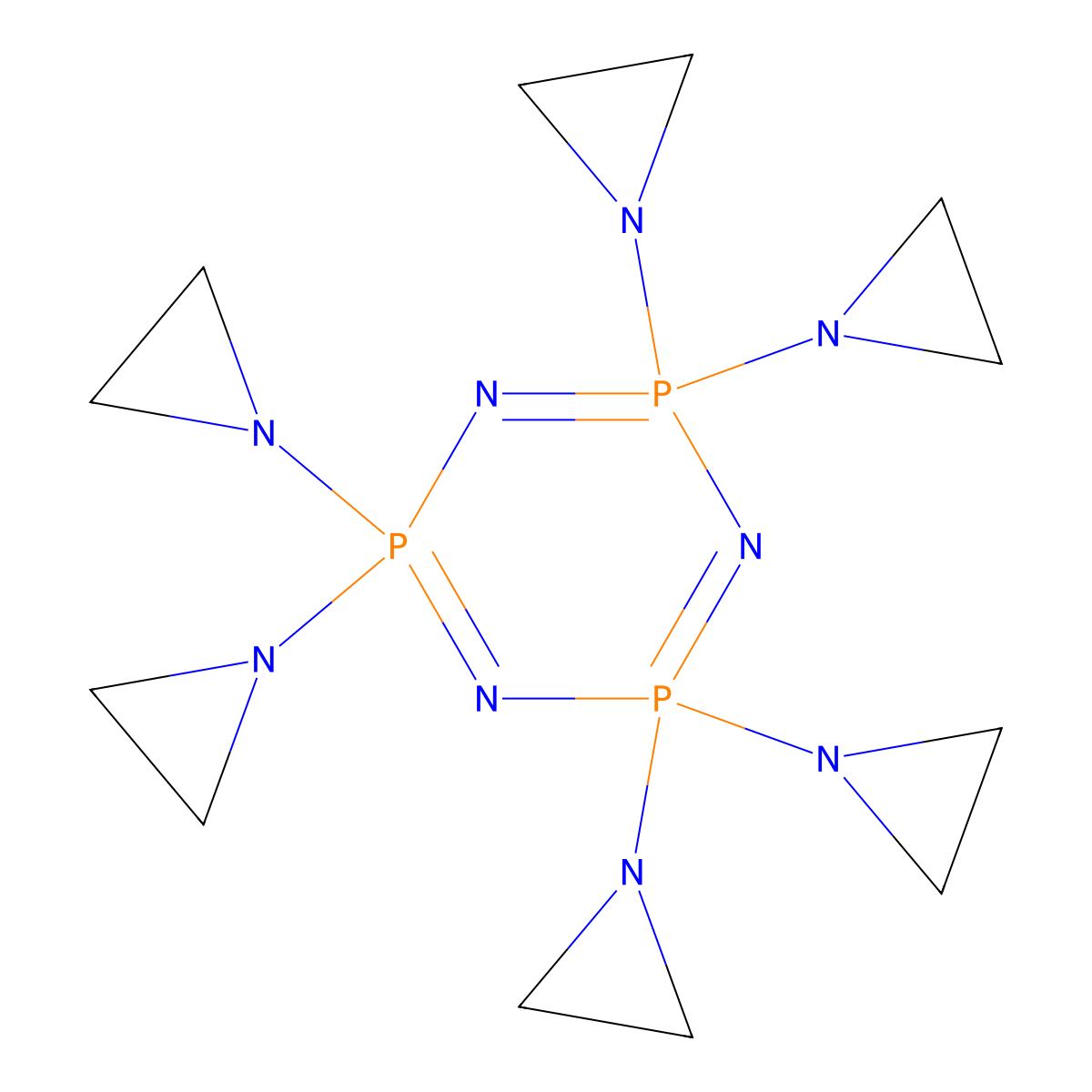 Apholate molecular structure, CAS 52-46-0