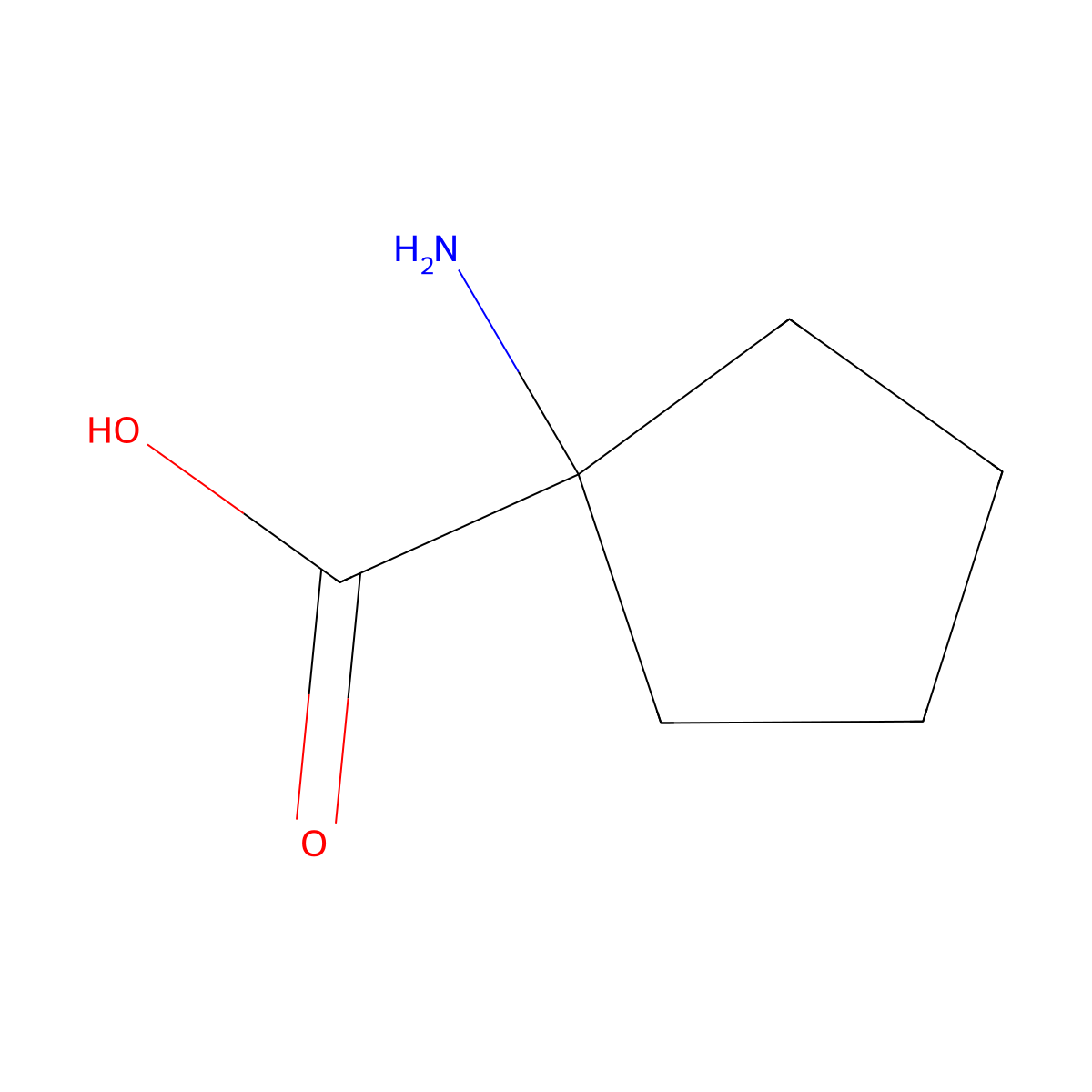 Cycloleucine molecular structure, CAS 52-52-8