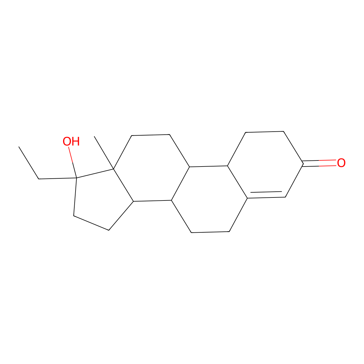 Norethandrolone molecular structure, CAS 52-78-8