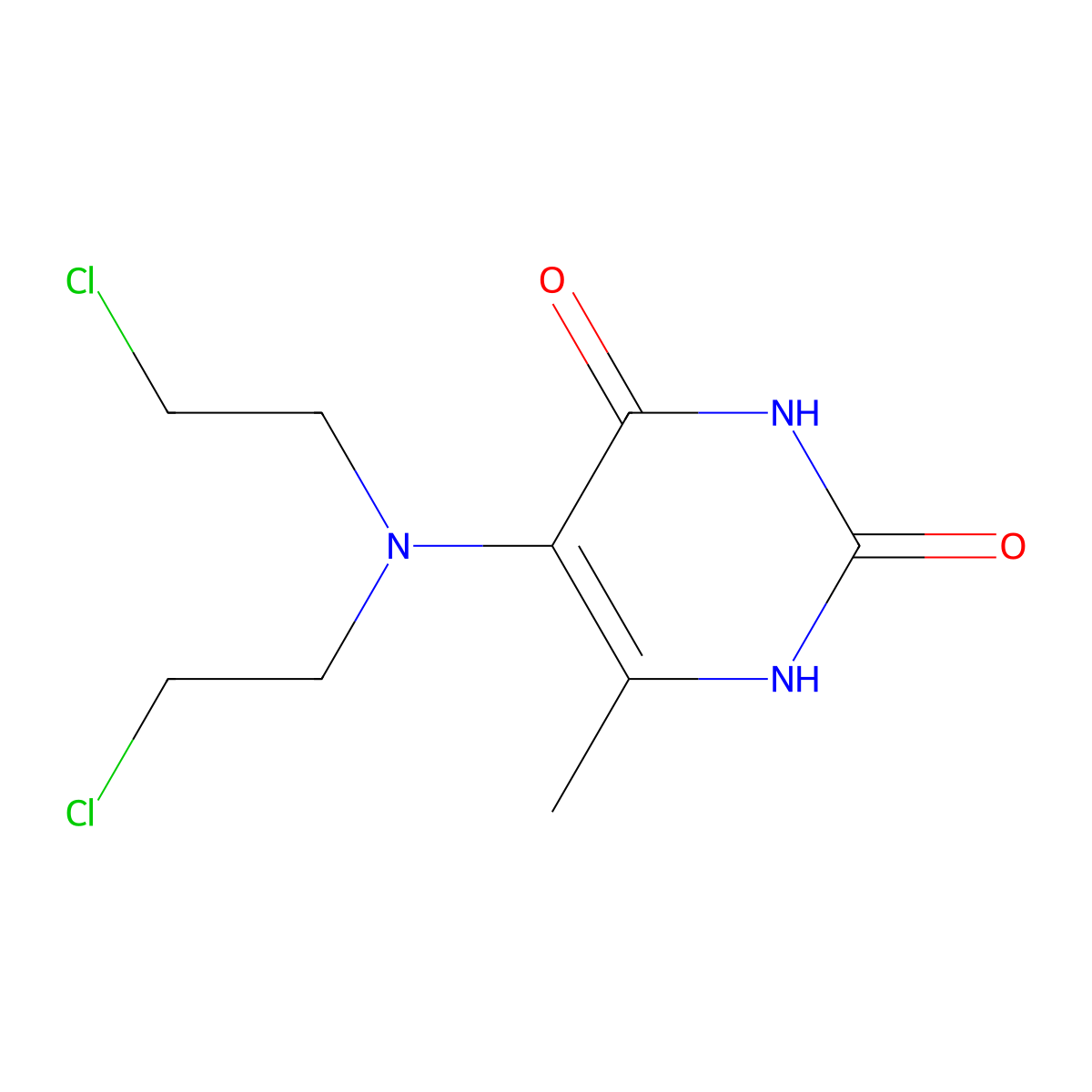 Chloroethylaminouracil molecular structure, CAS 520-09-2