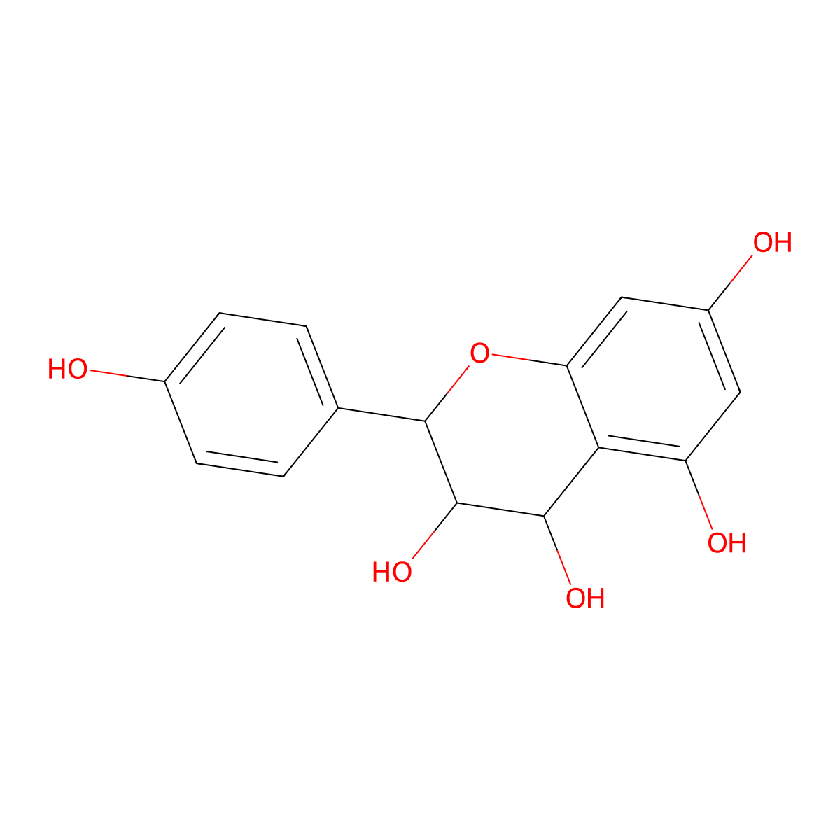 3,4,4',5,7-Flavanpentol molecular structure, CAS 520-17-2