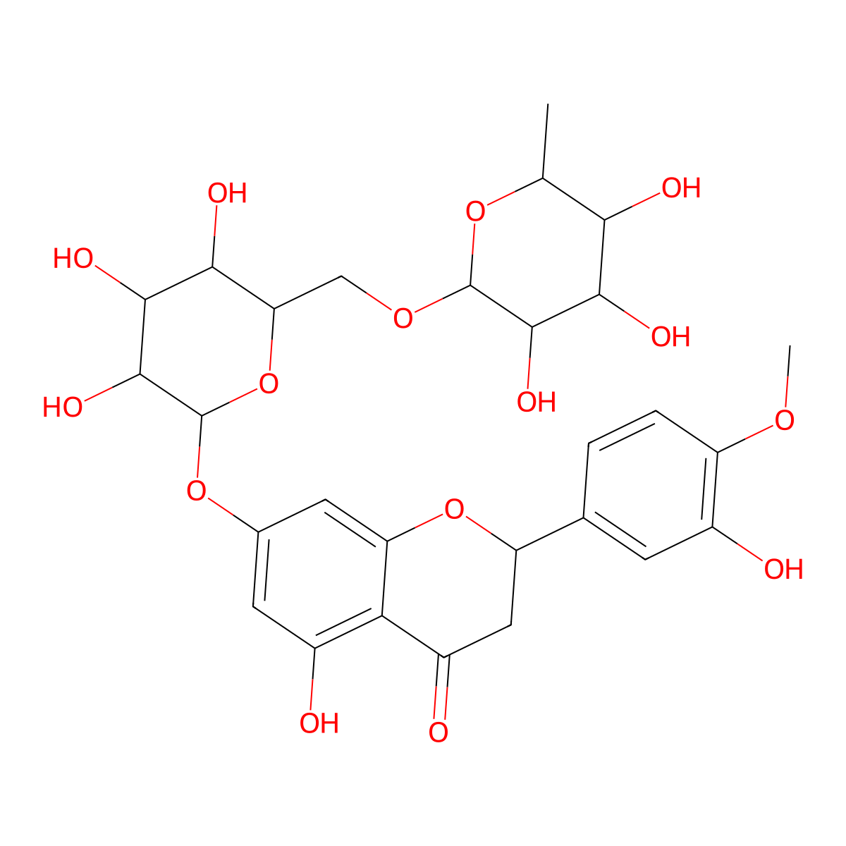 Hesperidin molecular structure, CAS 520-26-3