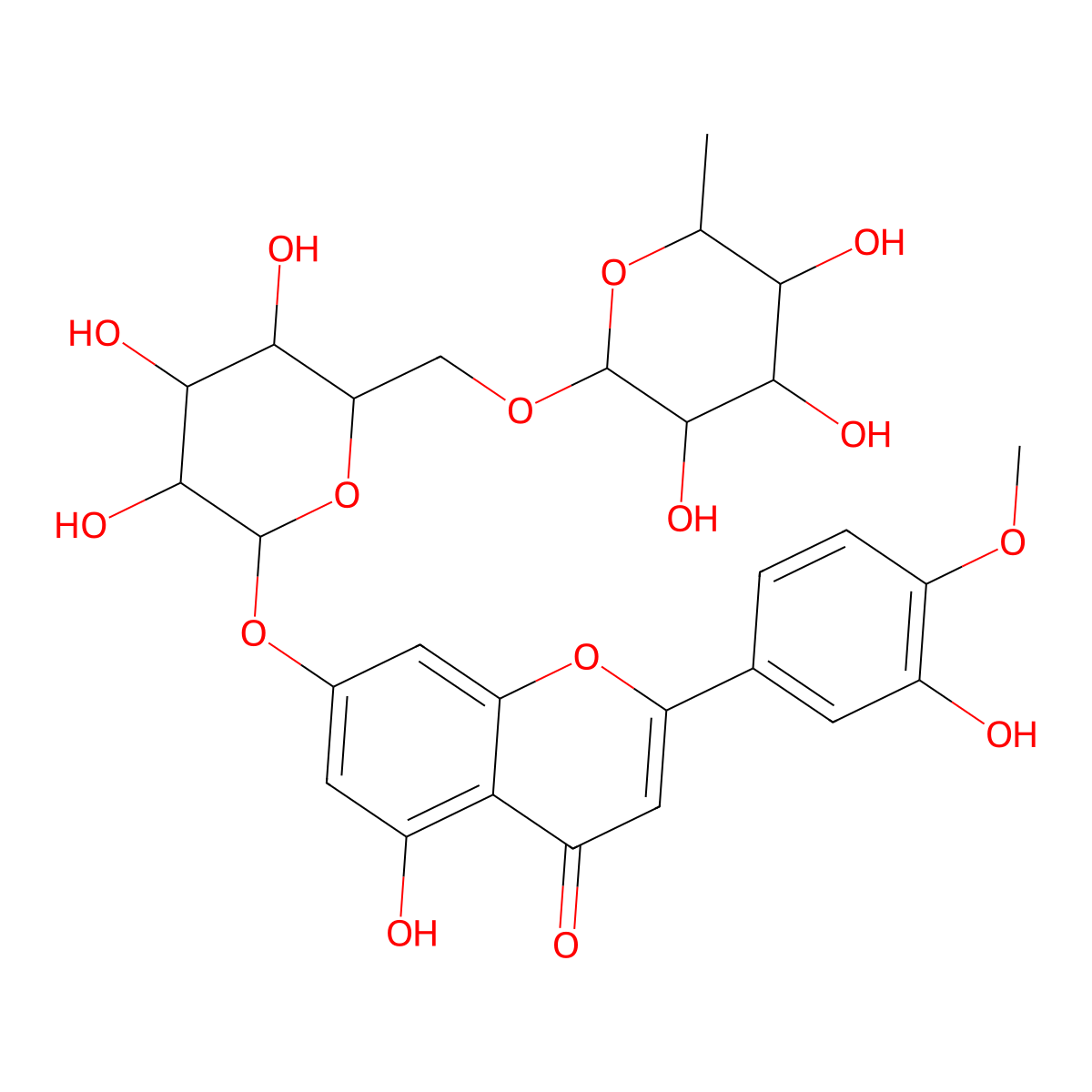 Diosmin molecular structure, CAS 520-27-4