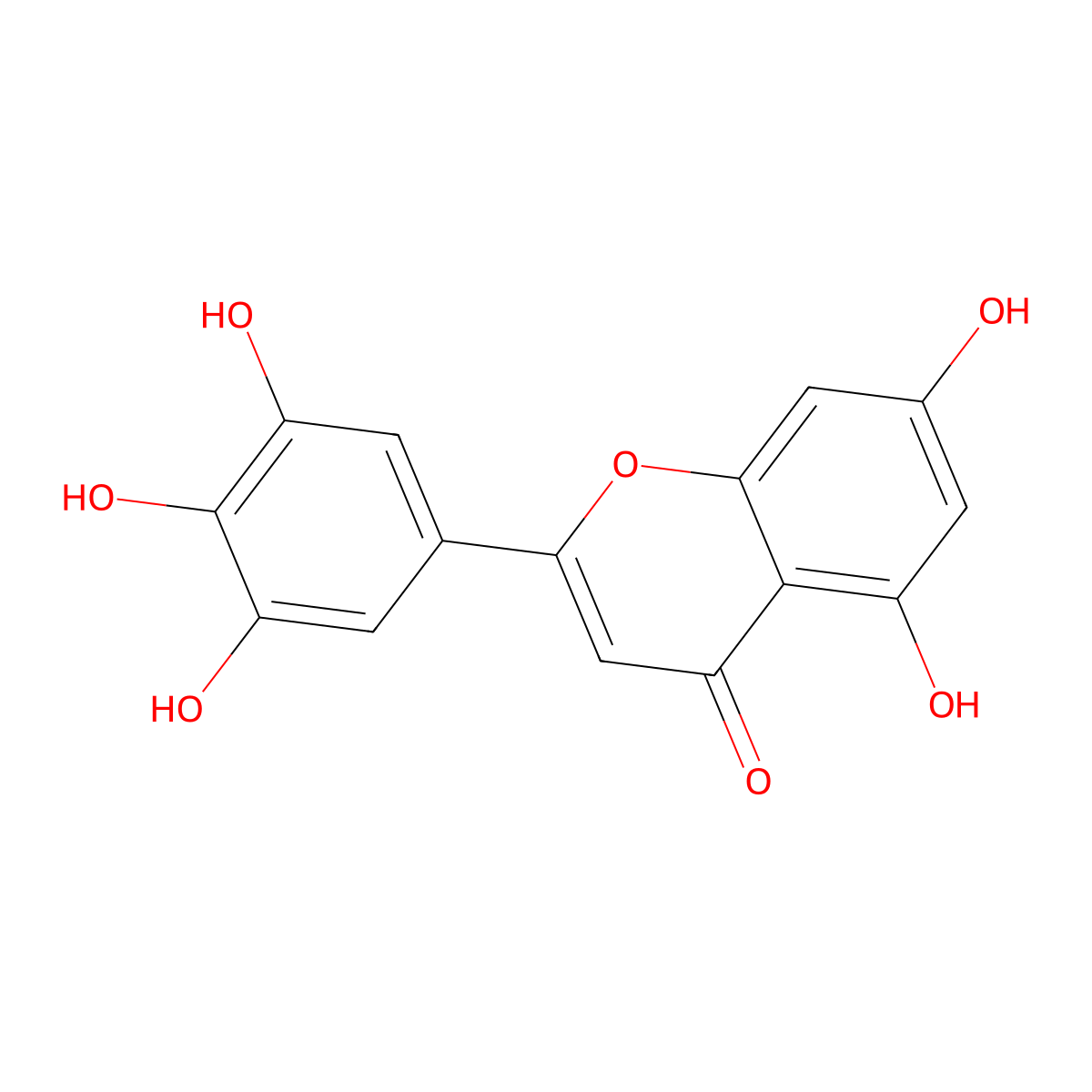 Tricetin molecular structure, CAS 520-31-0
