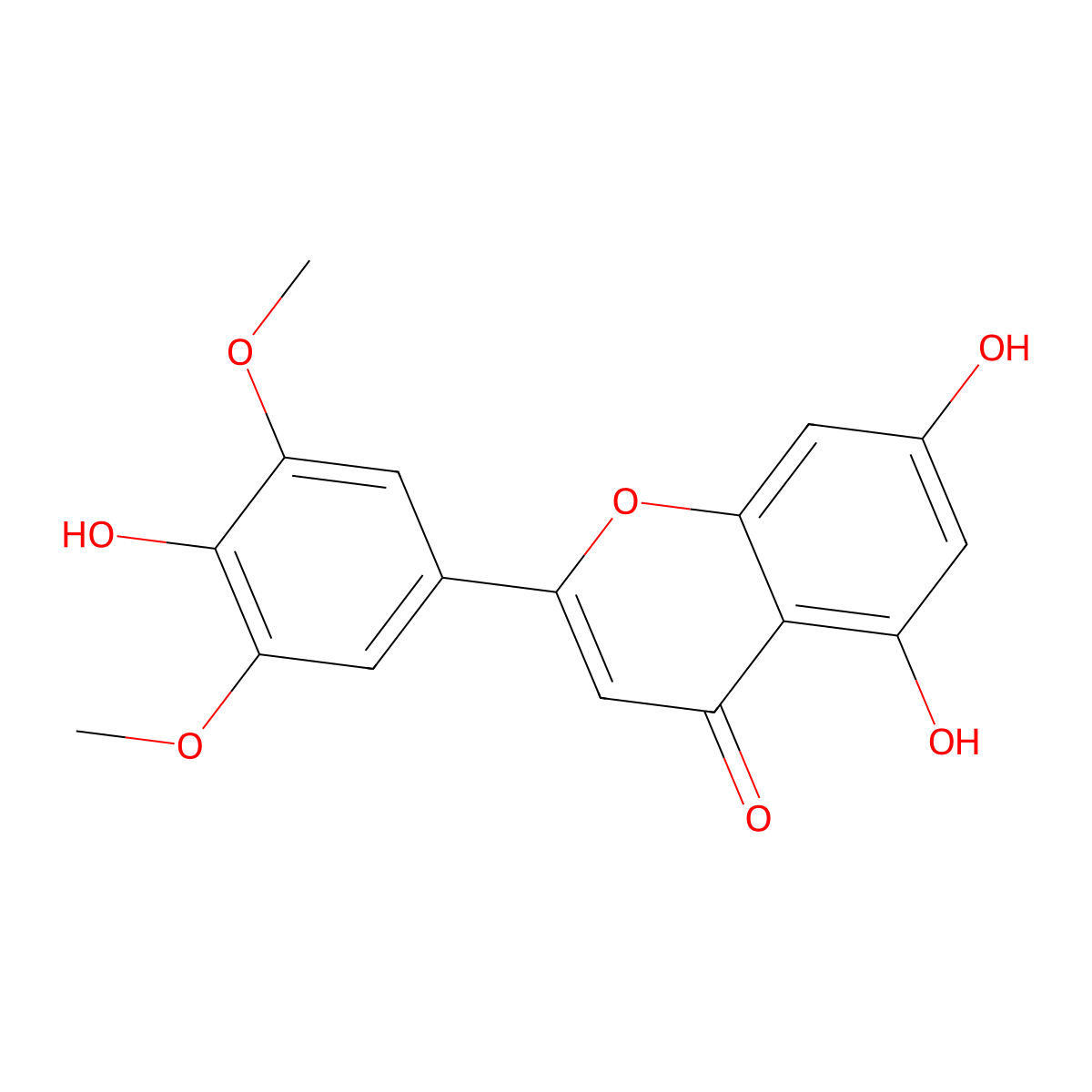 Tricin molecular structure, CAS 520-32-1