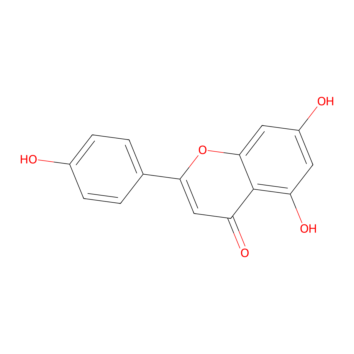 Apigenin molecular structure, CAS 520-36-5