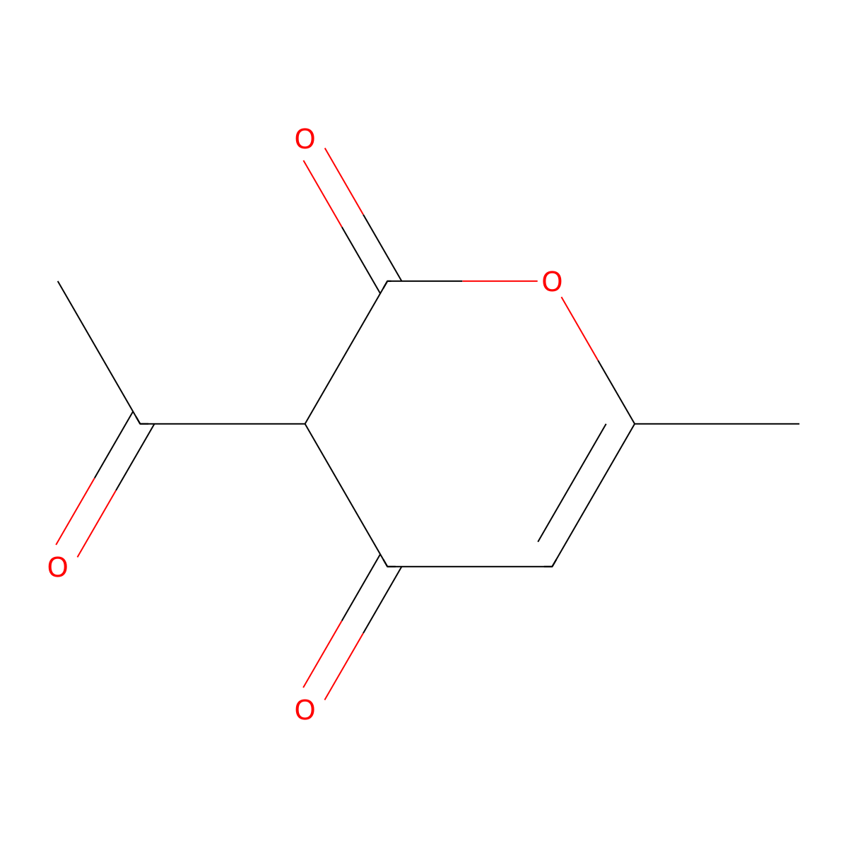 Dehydroacetic acid molecular structure, CAS 520-45-6