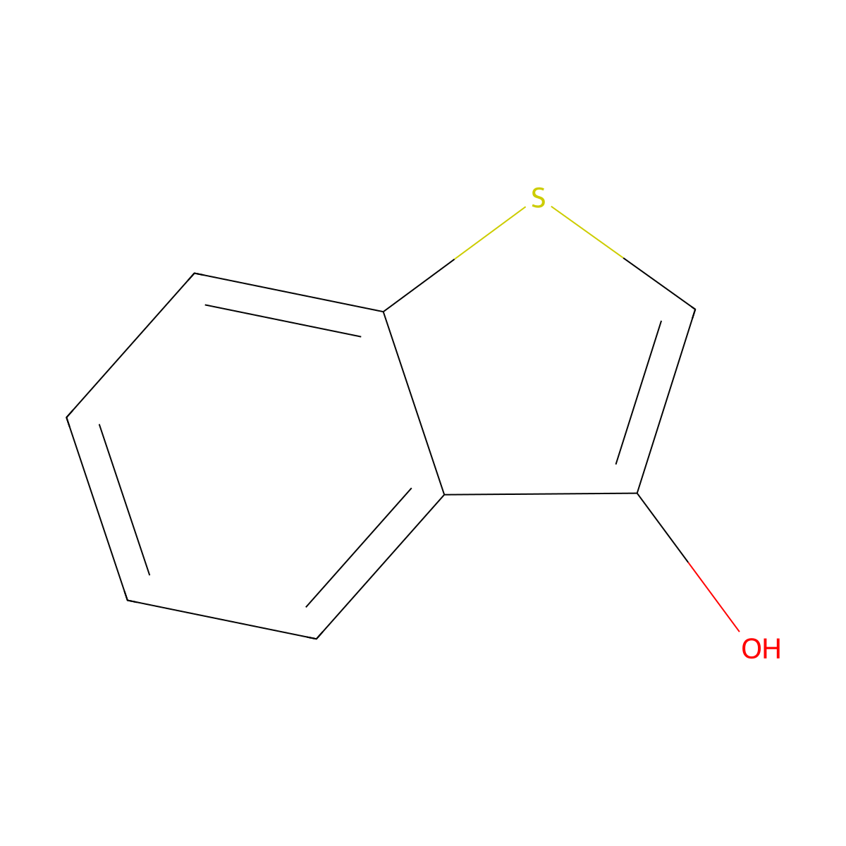 Benzo(b)thiophene-3-ol molecular structure, CAS 520-72-9