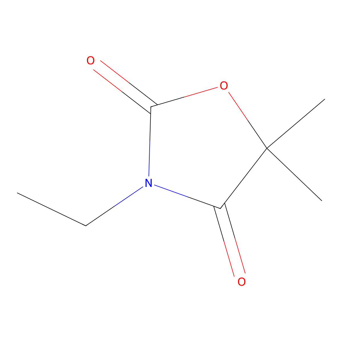 Ethadione molecular structure, CAS 520-77-4