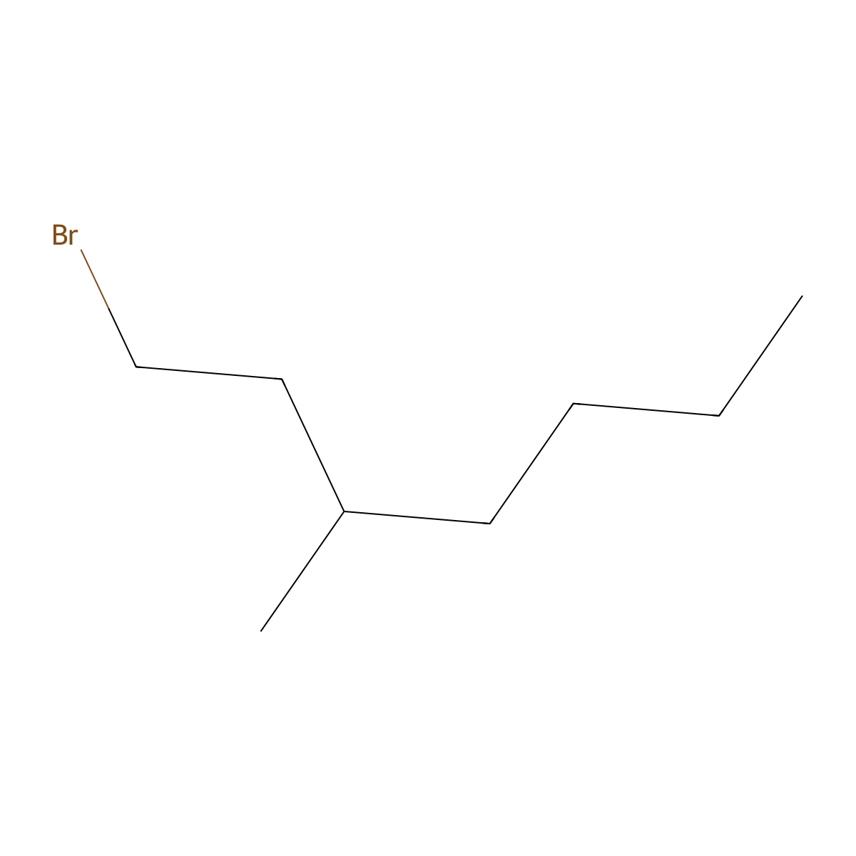 1-Bromo-3-methylheptane molecular structure, CAS 5200-08-8