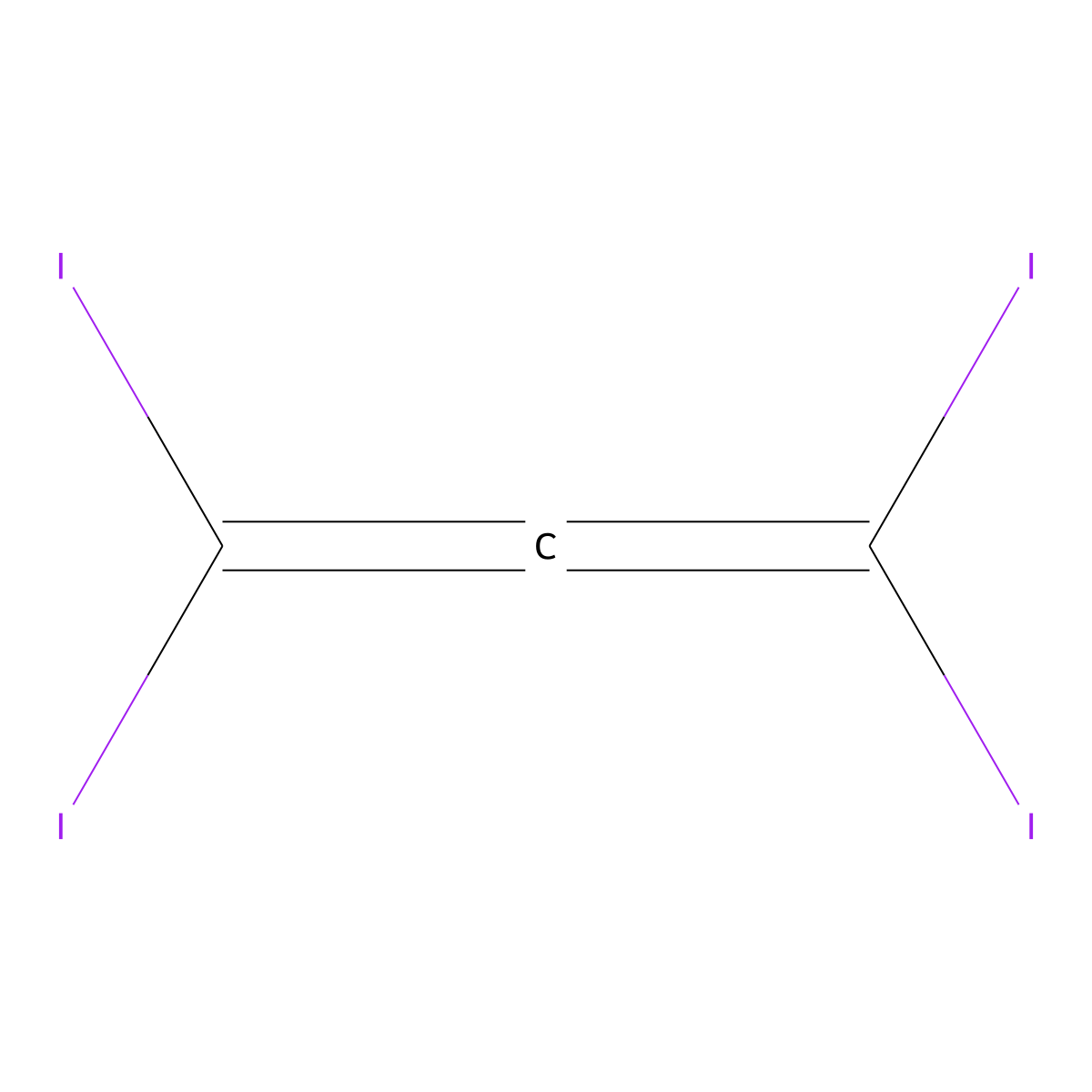 1,1,3,3-Tetraiodopropa-1,2-diene molecular structure, CAS 5200-39-5