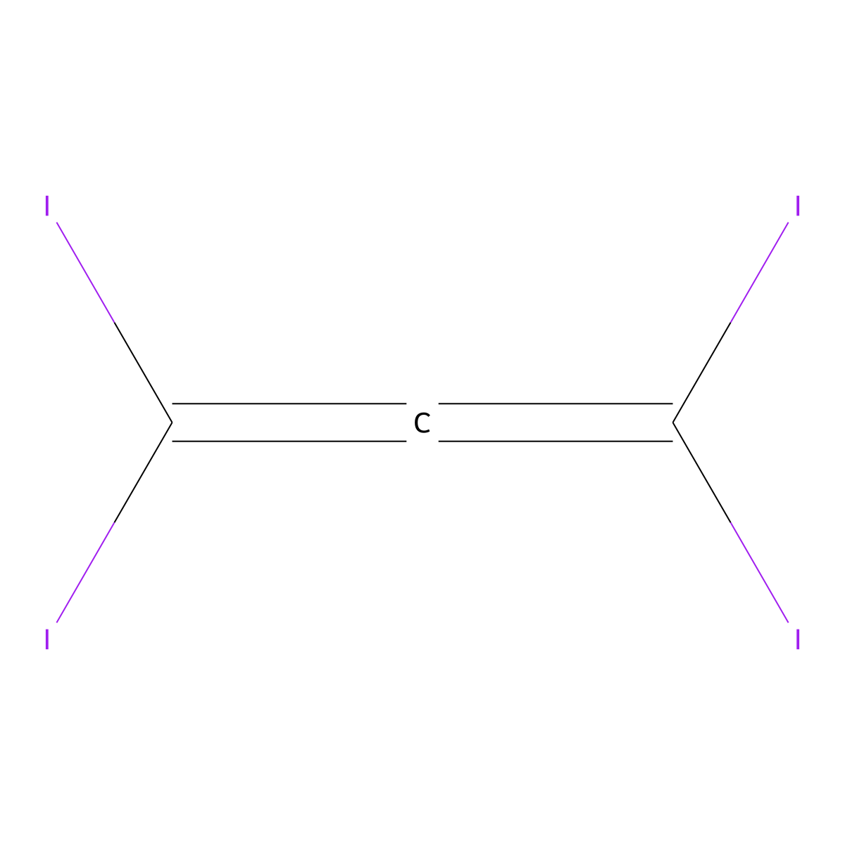 1,1,3,3-Tetraiodopropa-1,2-diene molecular structure, CAS 5200-39-5
