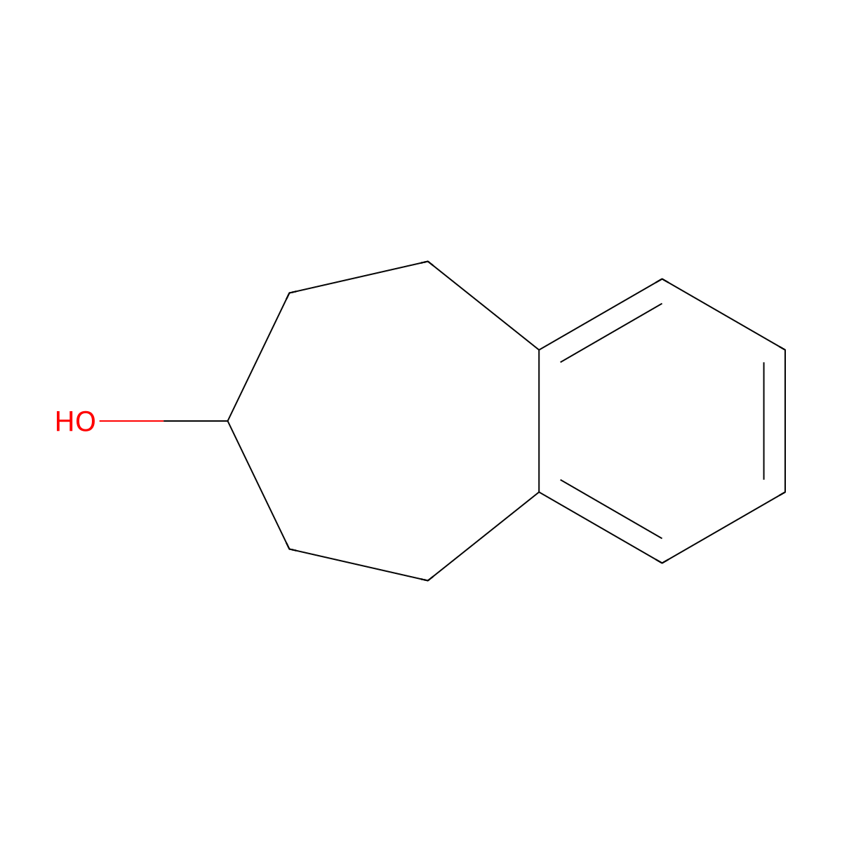 6,7,8,9-tetrahydro-5H-benzo[7]annulen-7-ol molecular structure, CAS 5200-96-4