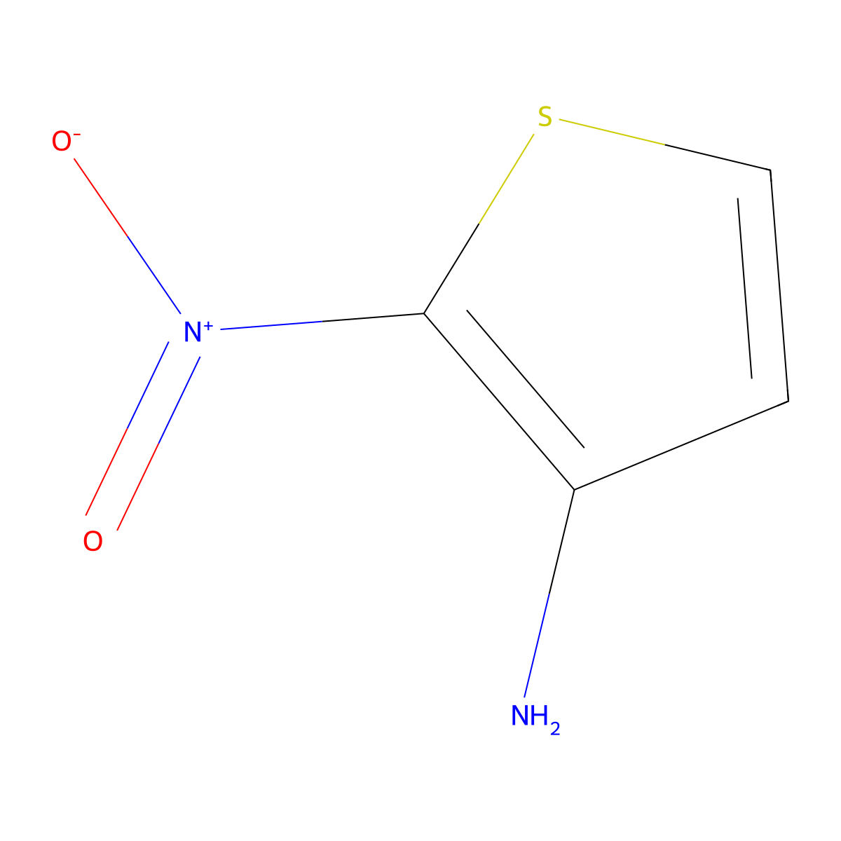 2-Nitrothiophen-3-amine molecular structure, CAS 52003-20-0