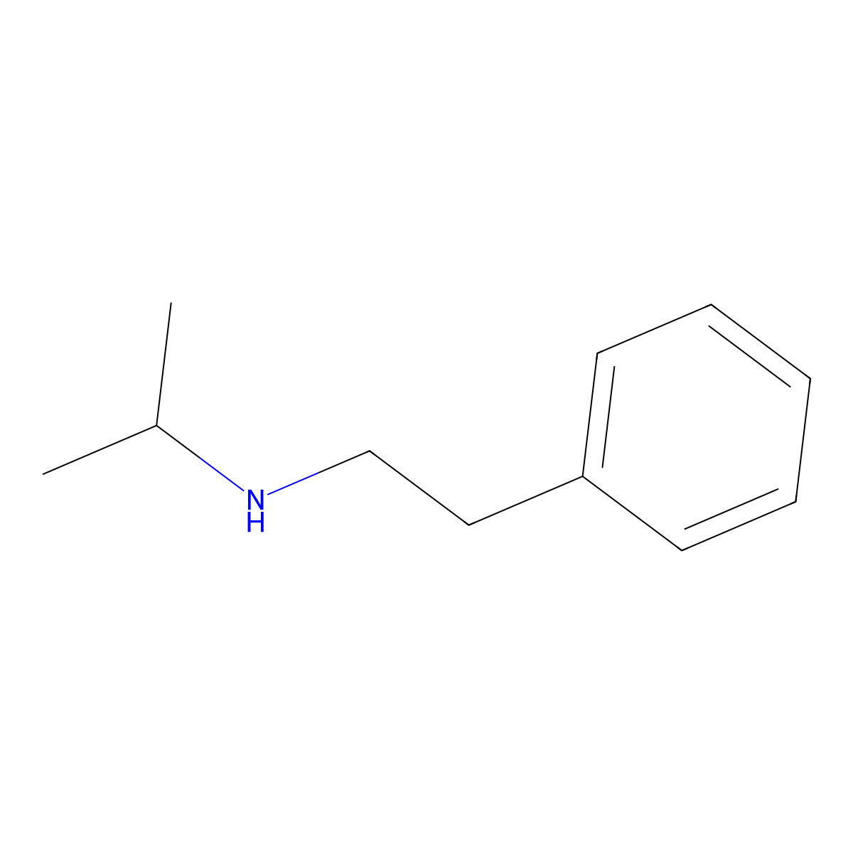 N-(2-phenylethyl)propan-2-amine molecular structure, CAS 52007-97-3