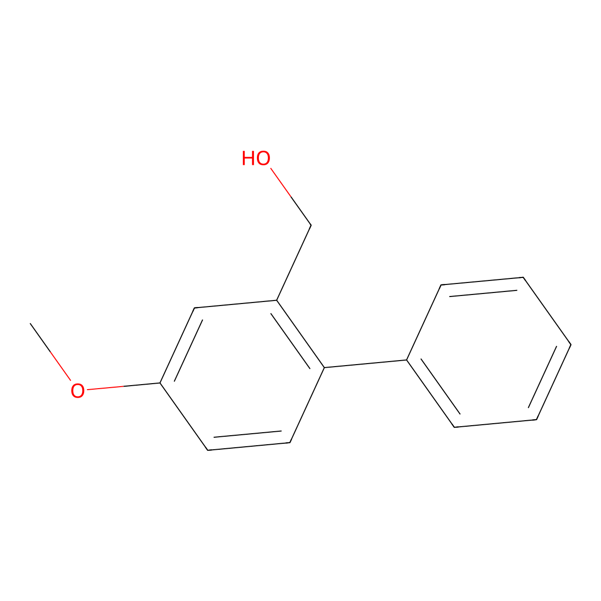 (4-Methoxy-[1,1'-biphenyl]-2-yl)methanol molecular structure, CAS 52008-92-1