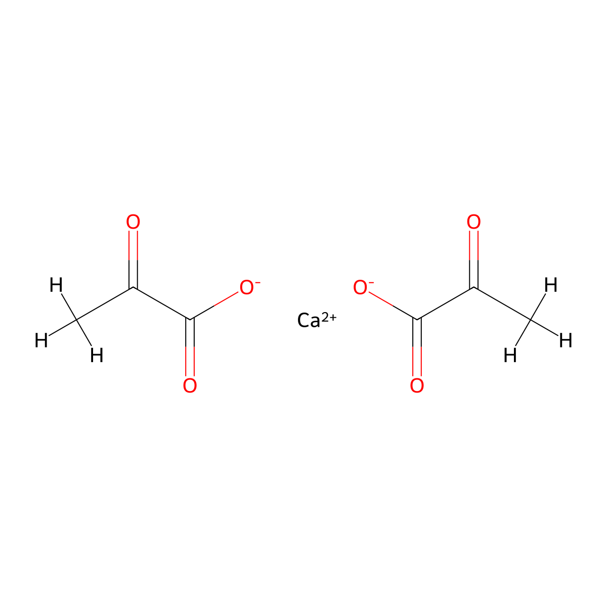 Calcium pyruvate molecular structure, CAS 52009-14-0