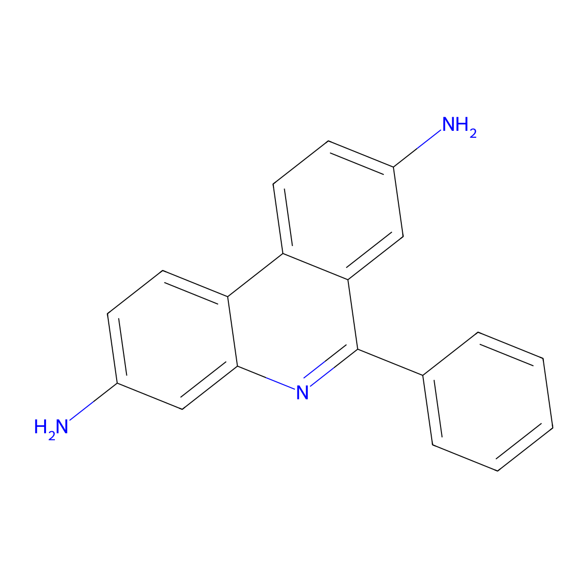 3,8-Diamino-6-phenylphenanthridine molecular structure, CAS 52009-64-0