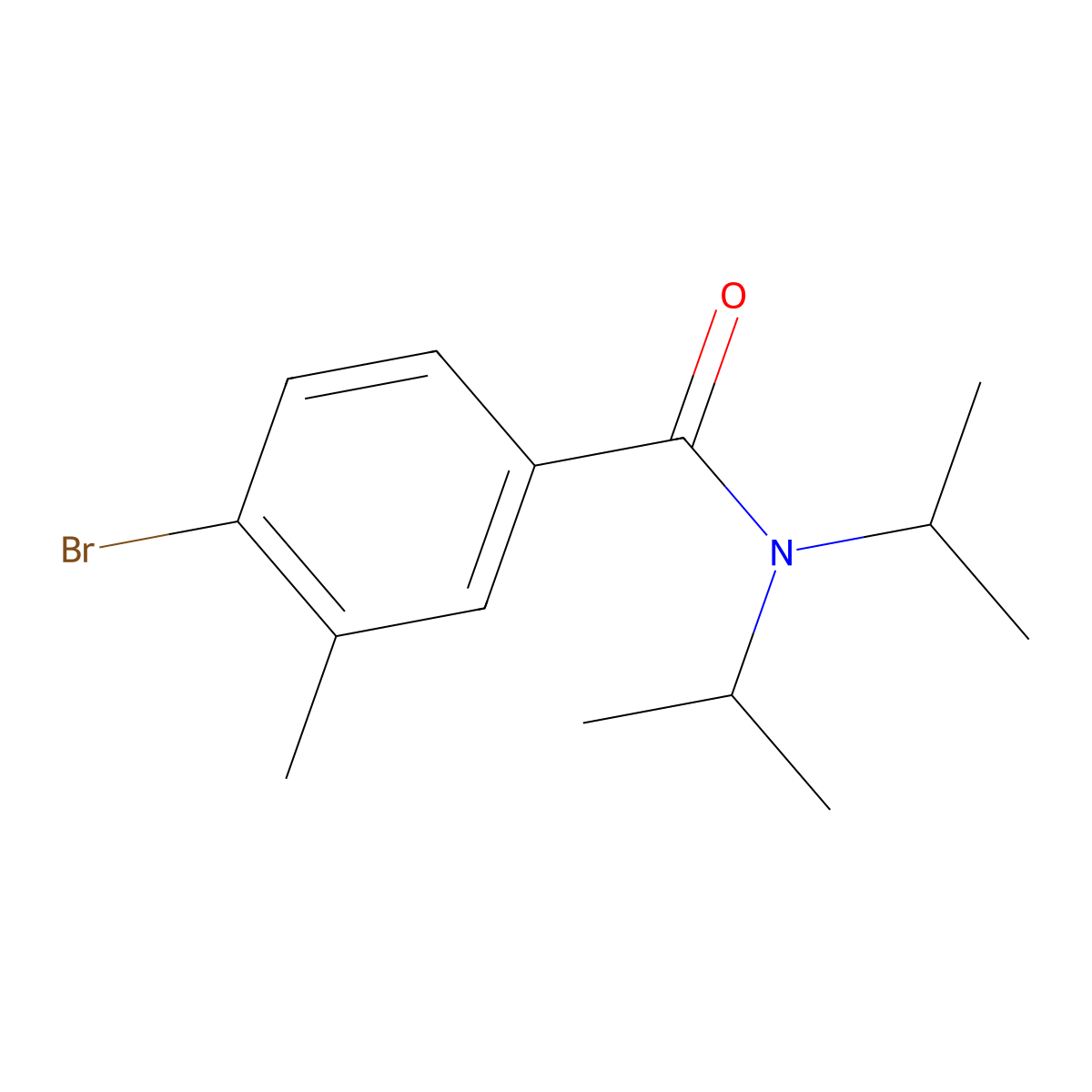 N,N-Diisopropyl-4-bromo-3-methylbenzamide molecular structure, CAS 52010-31-8