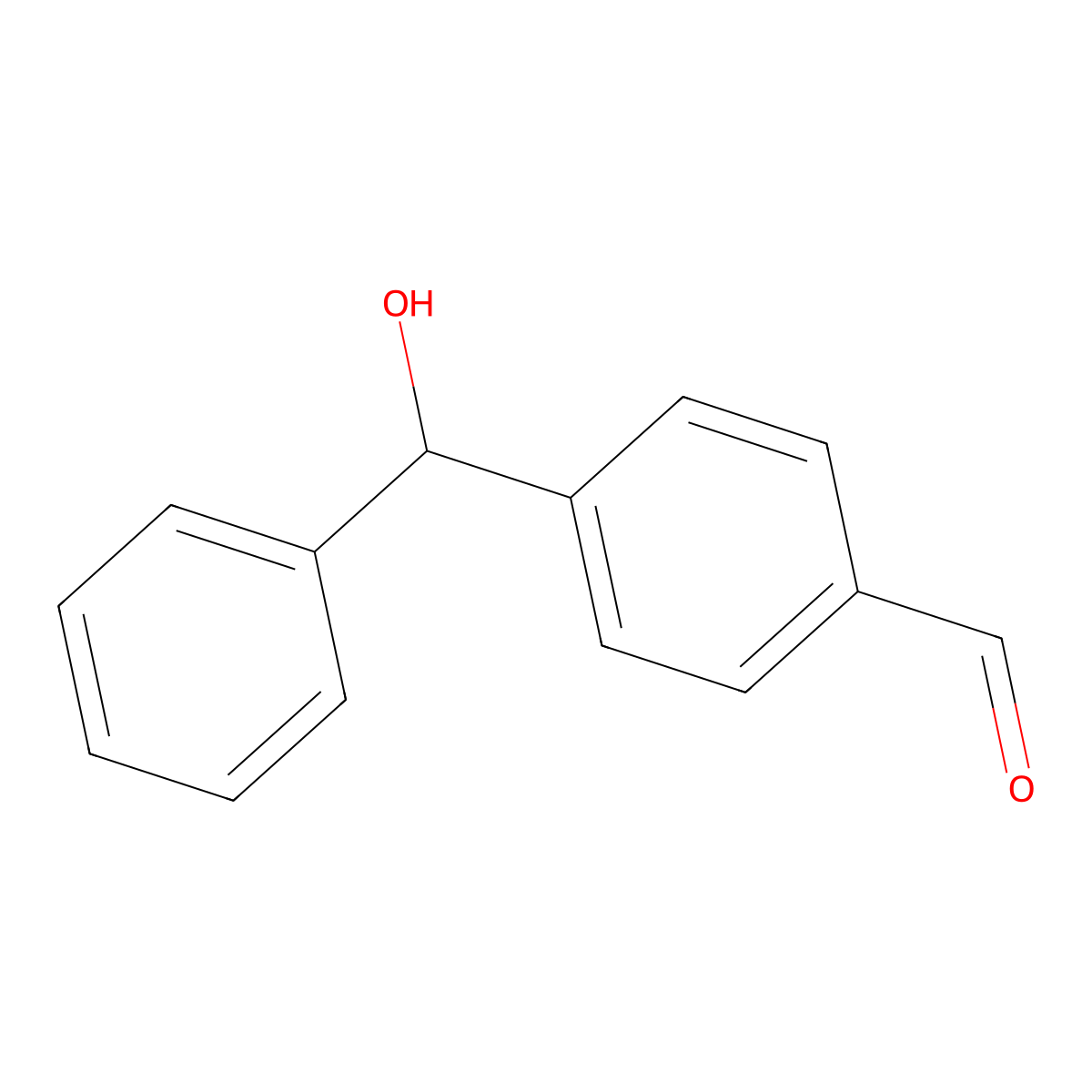 Benzaldehyde, 4-(hydroxyphenylmethyl)- molecular structure, CAS 52010-95-4