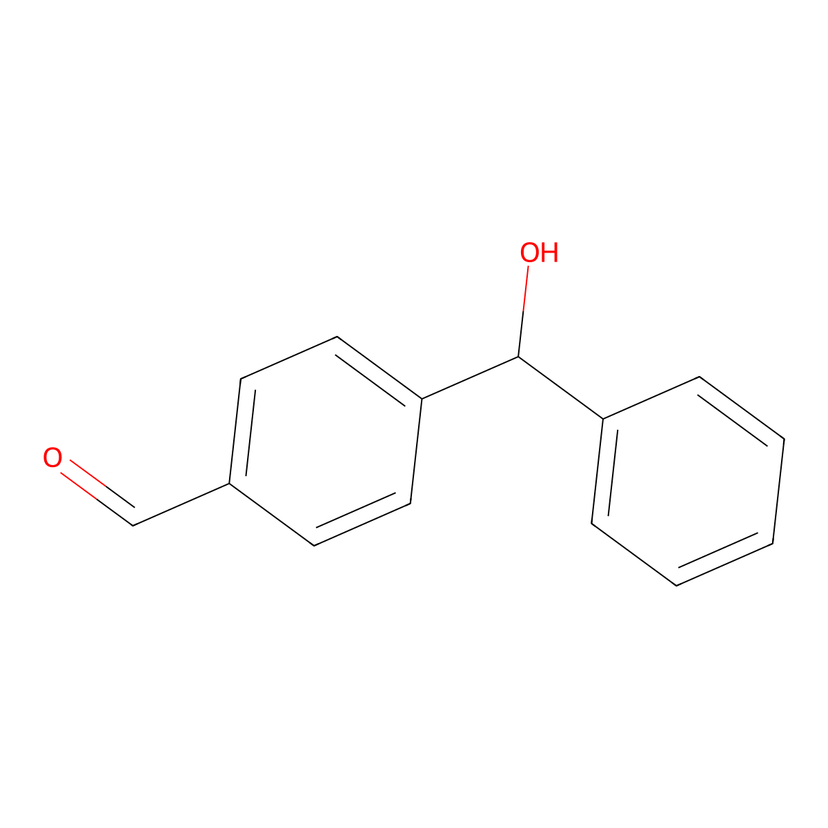 Benzaldehyde, 4-(hydroxyphenylmethyl)- molecular structure, CAS 52010-95-4