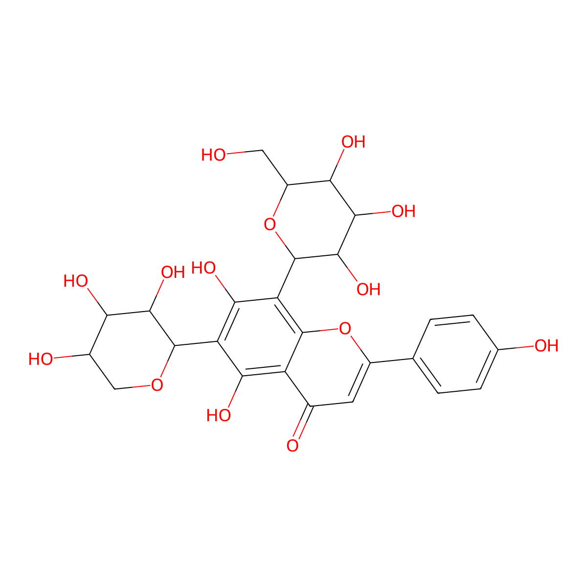 Isoschaftoside molecular structure, CAS 52012-29-0