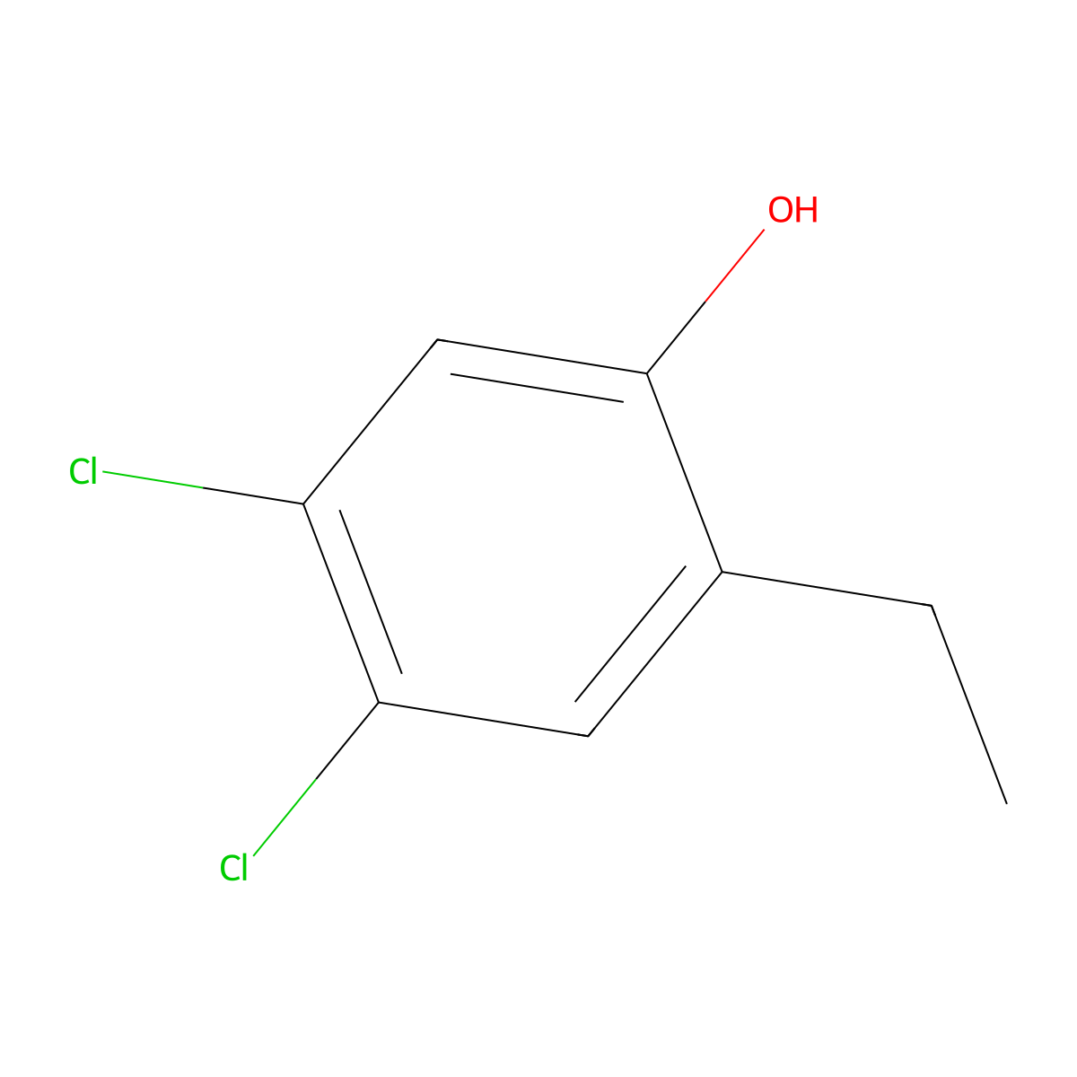 4,5-Dichloro-2-ethylphenol molecular structure, CAS 52016-71-4