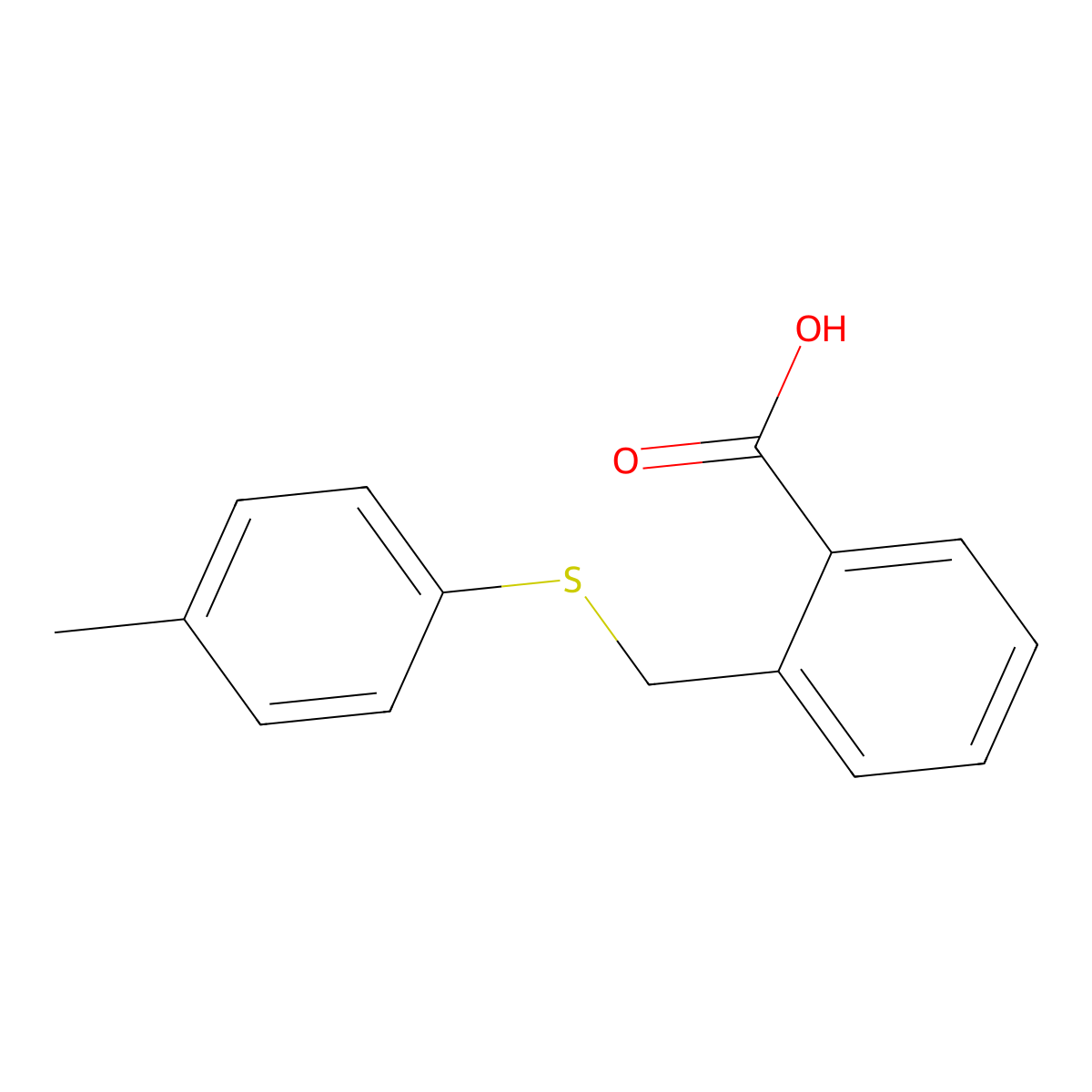 2-[(4-Methylphenyl)sulfanylmethyl]benzoic acid molecular structure, CAS 5202-10-8