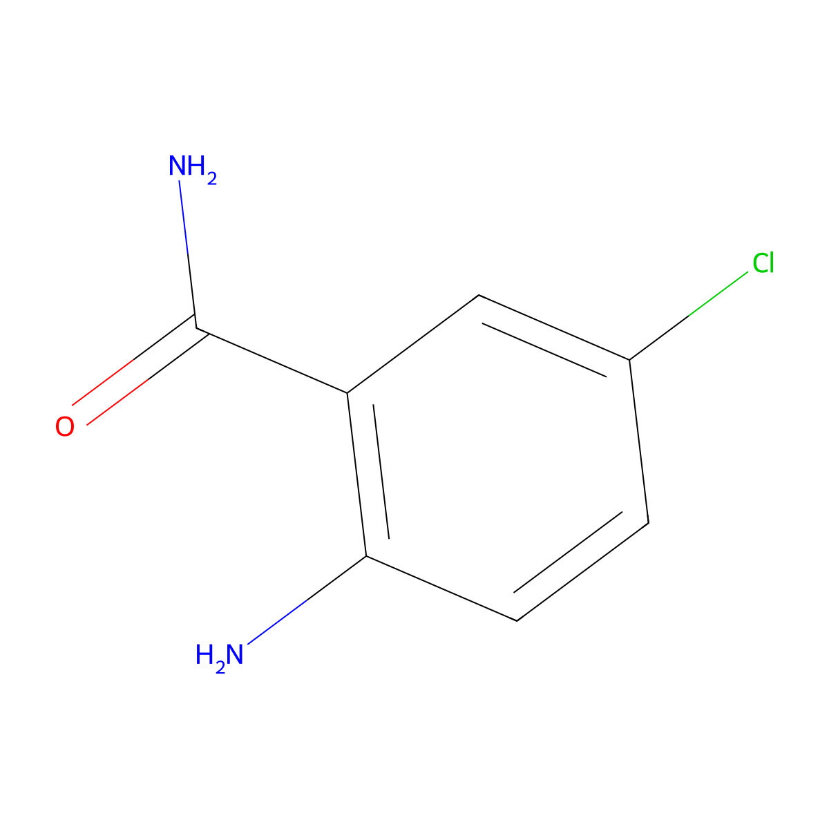 2-Amino-5-chlorobenzamide molecular structure, CAS 5202-85-7