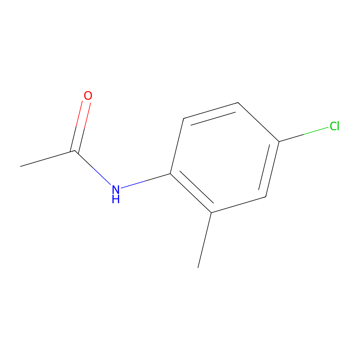4-Chloro-2-methylacetanilide molecular structure, CAS 5202-86-8