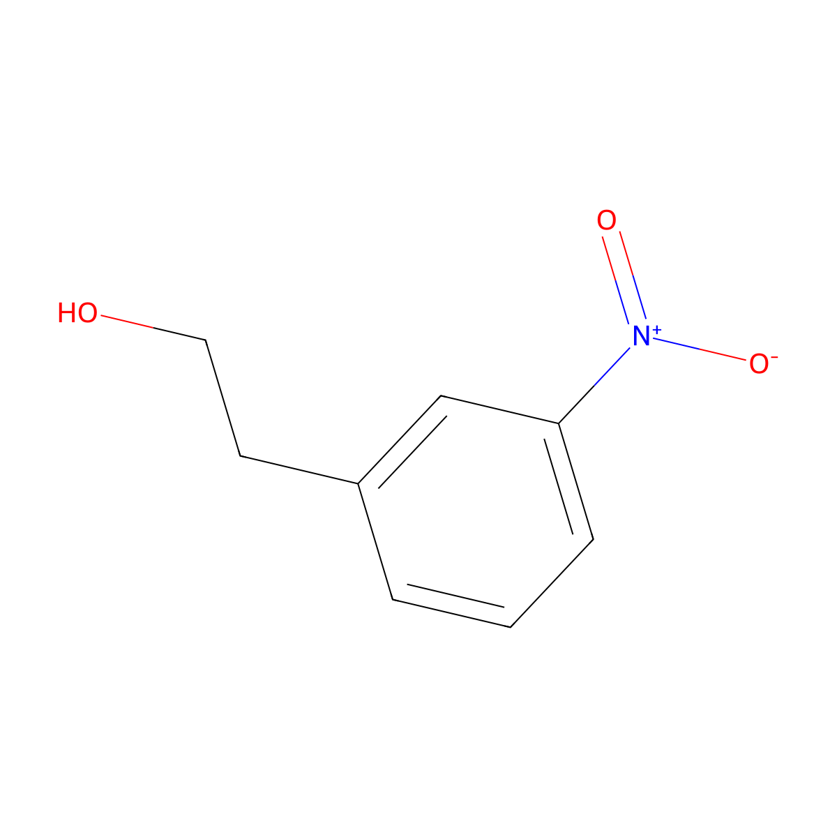 3-Nitrophenylethyl alcohol molecular structure, CAS 52022-77-2