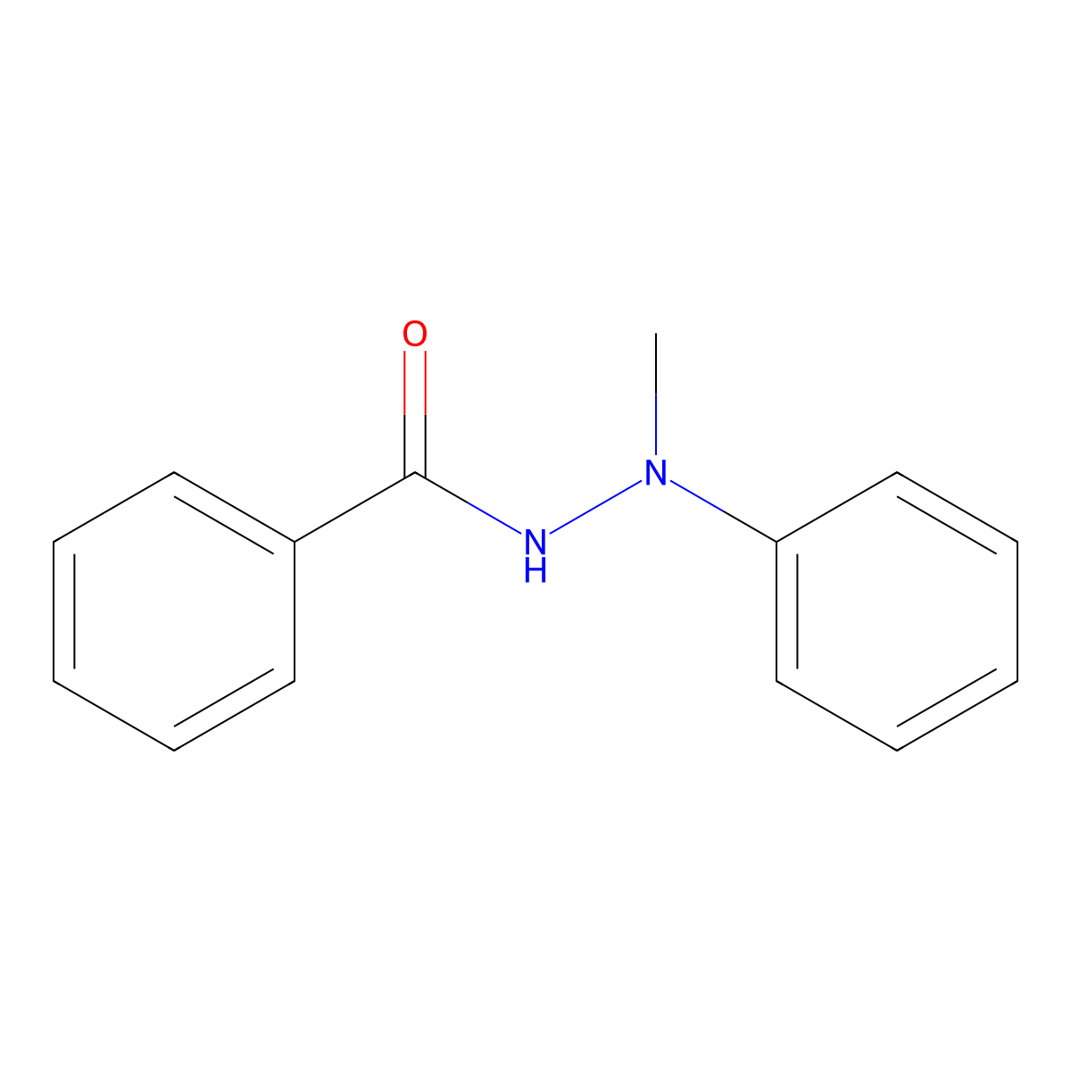 N'-Methyl-N'-phenylbenzohydrazide molecular structure, CAS 52023-39-9