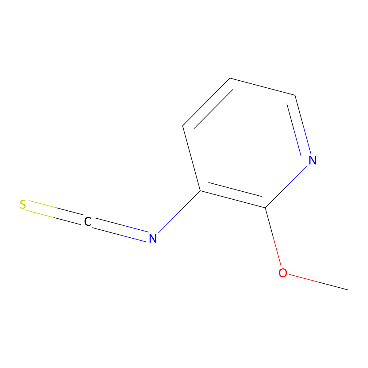 3-Isothiocyanato-2-methoxypyridine molecular structure, CAS 52023-94-6