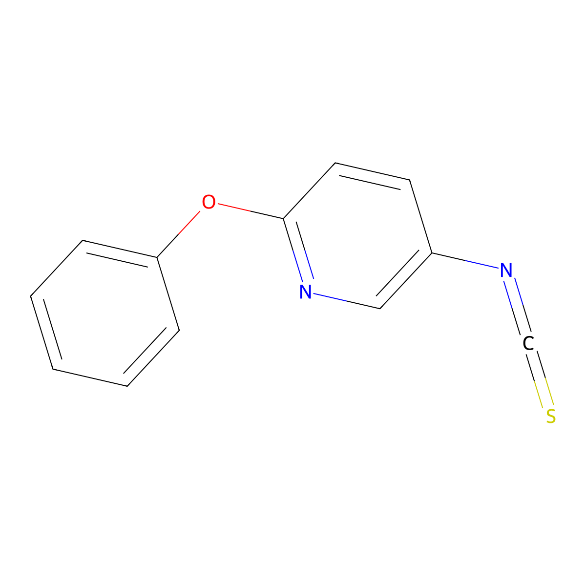 6-Phenoxy-3-pyridinyl isothiocyanate molecular structure, CAS 52024-70-1