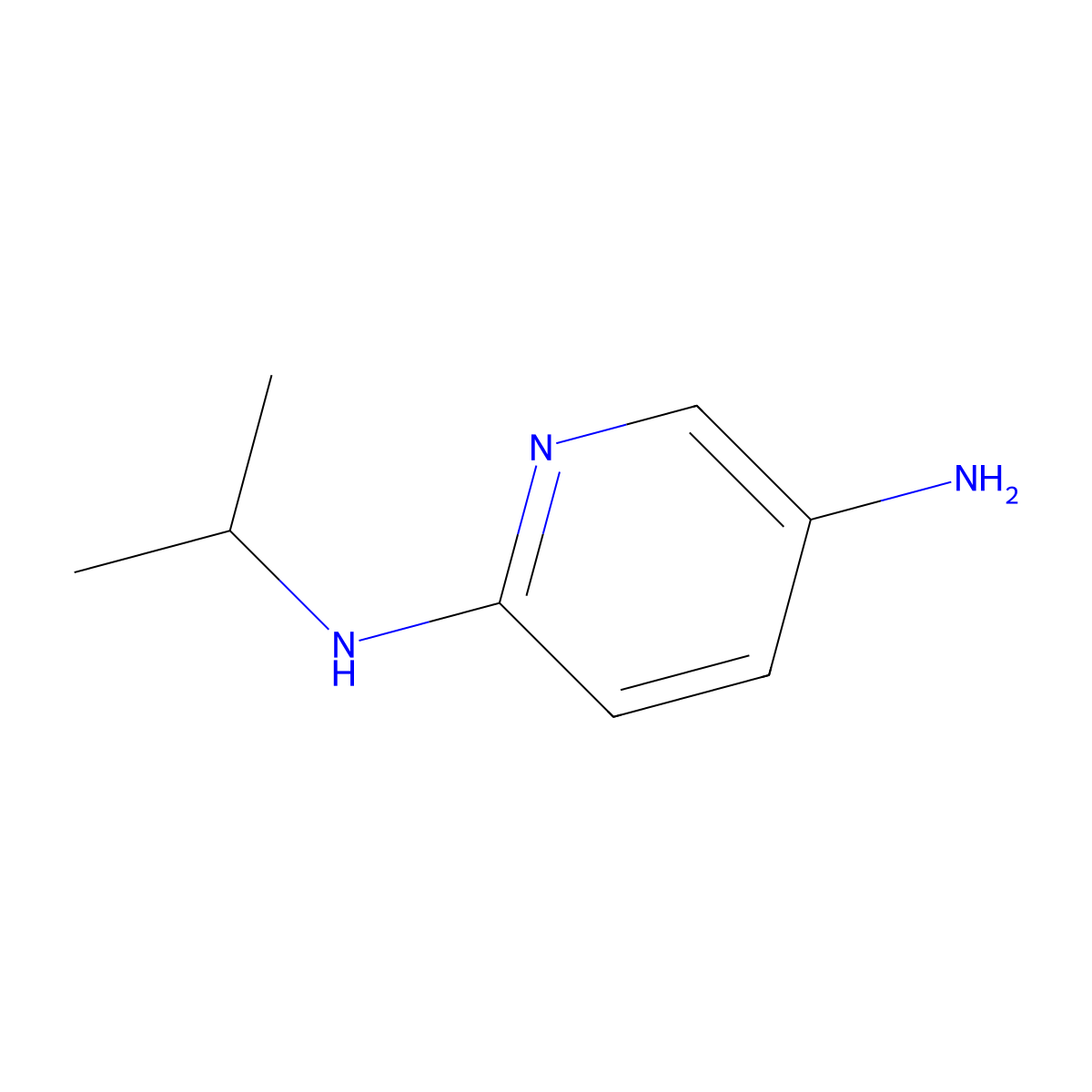 N~2~-isopropyl-2,5-pyridinediamine molecular structure, CAS 52025-41-9