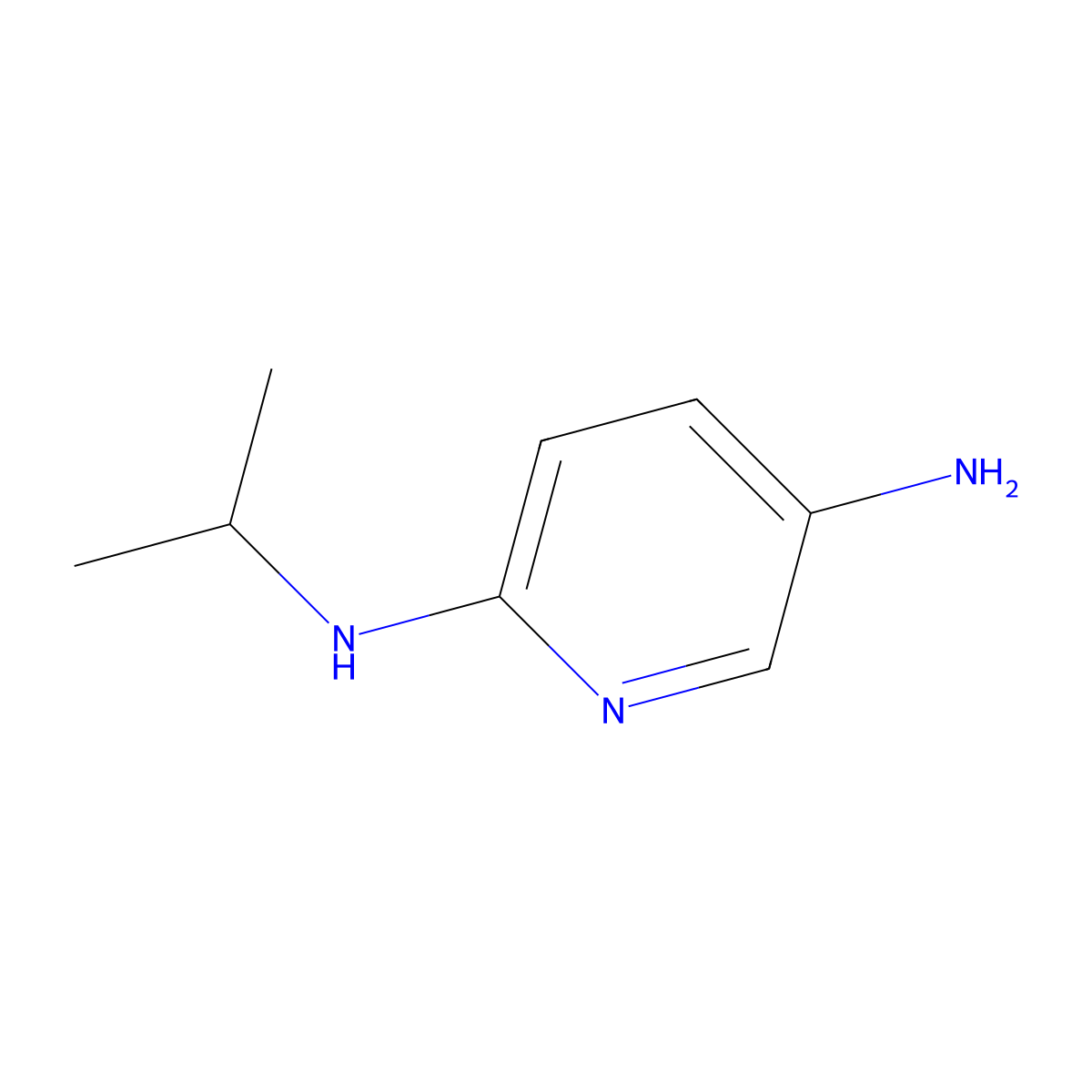 N~2~-isopropyl-2,5-pyridinediamine molecular structure, CAS 52025-41-9