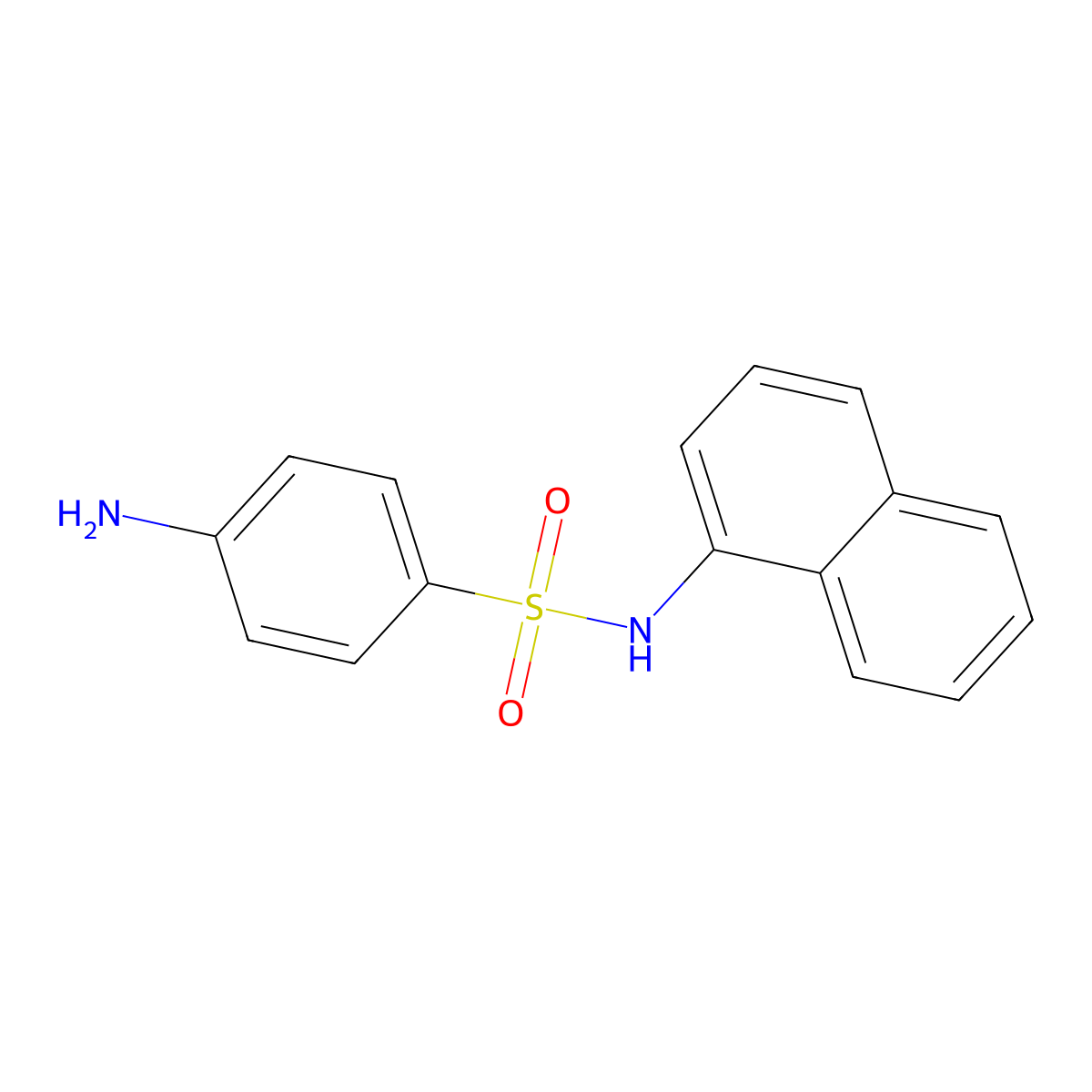 4-Amino-n-(naphthalen-1-yl)benzene-1-sulfonamide molecular structure, CAS 52025-77-1