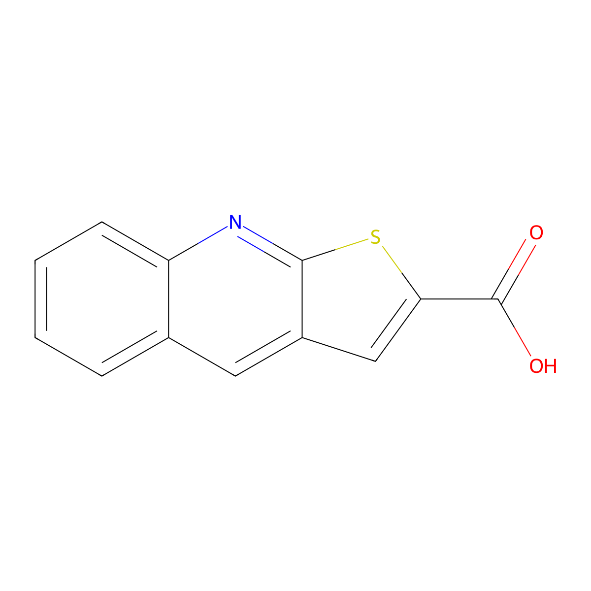 Thieno[2,3-b]quinoline-2-carboxylic acid molecular structure, CAS 52026-70-7
